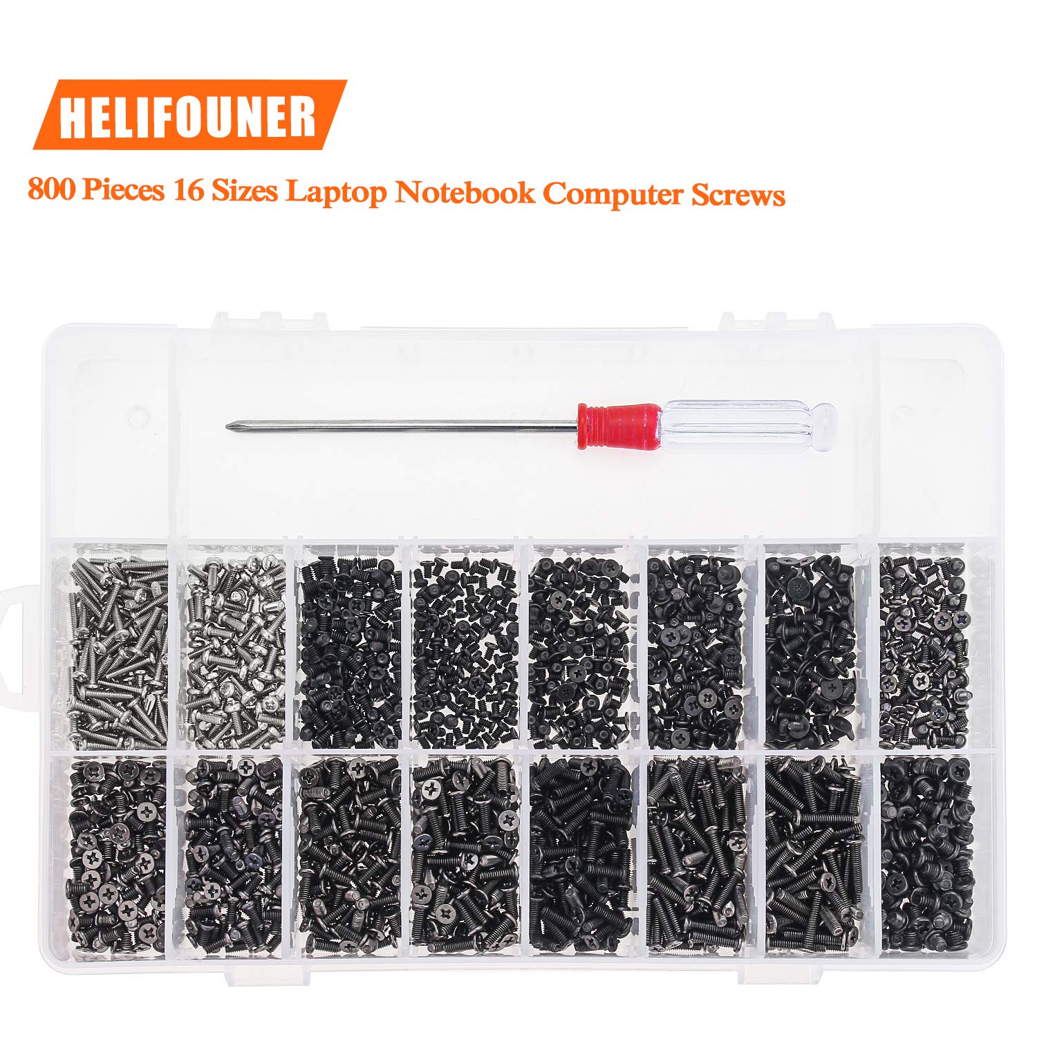 800-Piece Laptop & Notebook Computer Screw Replacement Repair Kit - SSD & Electronic Device Repair Screw Set for DIY Fixes, Upgrades & Maintenance (Perfect for MacBook, Dell, HP & More)