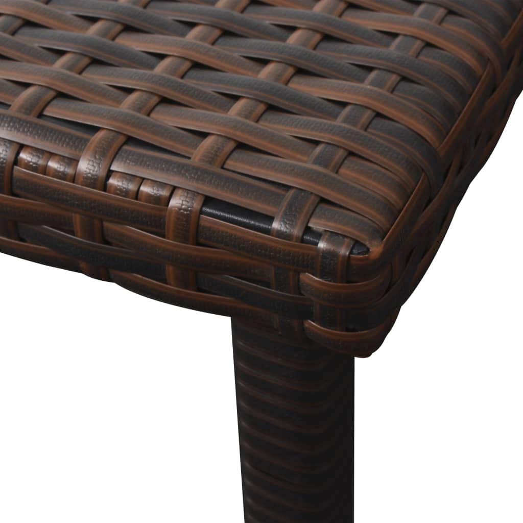 Outdoor Chaise Lounge Chair with Cushions - Adjustable Reclining Poly Rattan Sun Lounger with Side Table - Perfect for Poolside, Patio, Garden & Backyard Relaxation