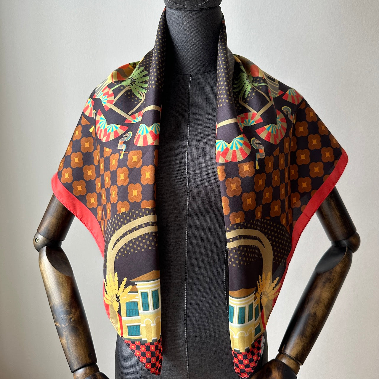 Elegant Kampong Glam Silk Scarf – Premium Handmade Batik Shawl for Women, Perfect for Festivals, Weddings & Special Occasions
