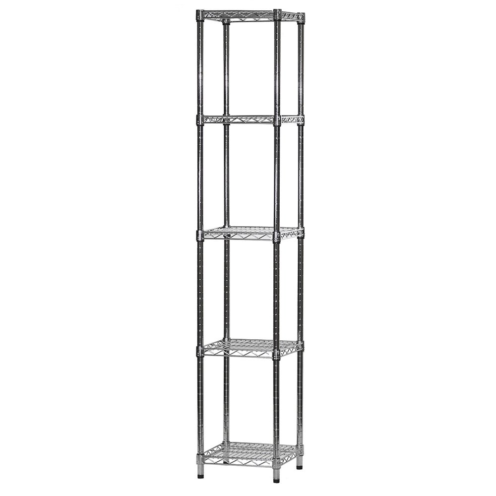 5-Tier Chrome Wire Shelving Unit - 14