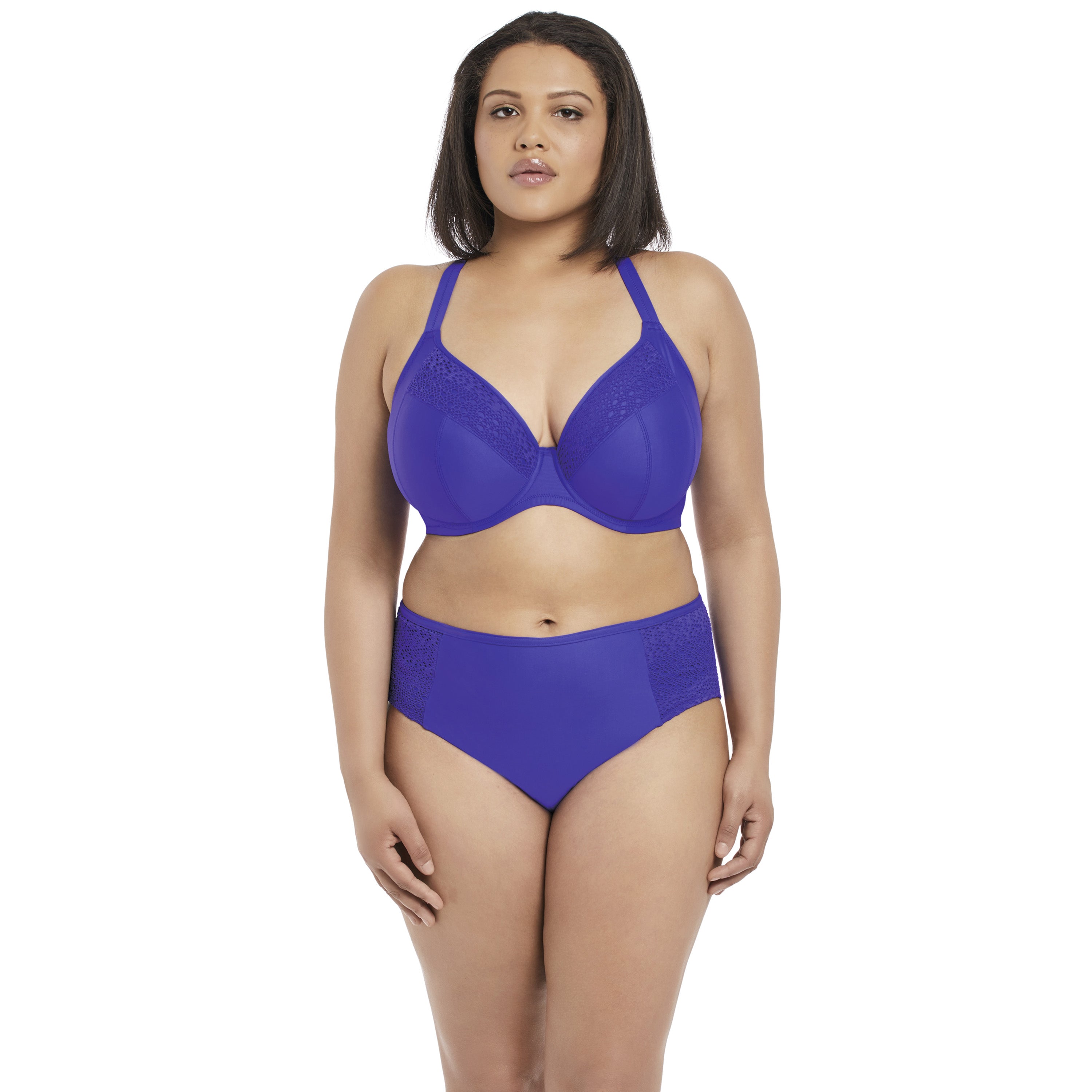 Elomi Plunge Bikini Top Multiway Indigo - Adjustable Straps & Support for Swimwear, Beach & Pool Activities