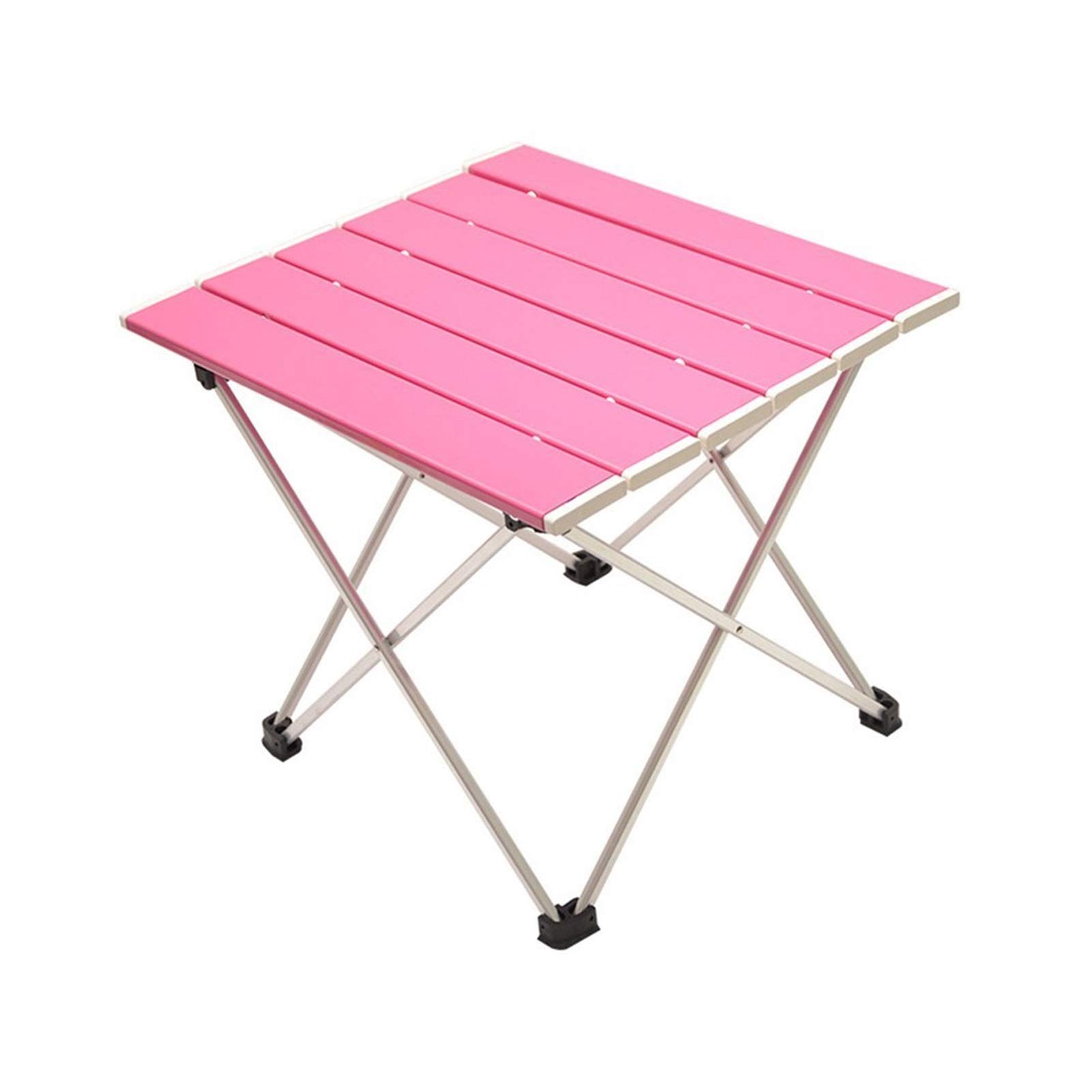 Portable Folding Table - Lightweight Aluminum Alloy Camping Desk for Hiking, Travel, Outdoor Picnic (Blue/Gray/Pink/Black) | Perfect for Beach, Park, RV & Backyard Use