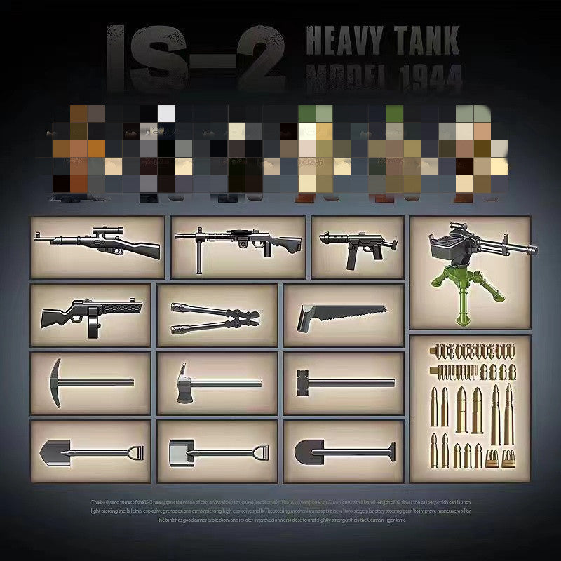 QUANGUAN 100249 IS-2 Heavy Tank Model 1944 - 1/35 Scale Military Model Kit for Collectors & Hobbyists - Perfect for WWII History Enthusiasts & Diorama Building