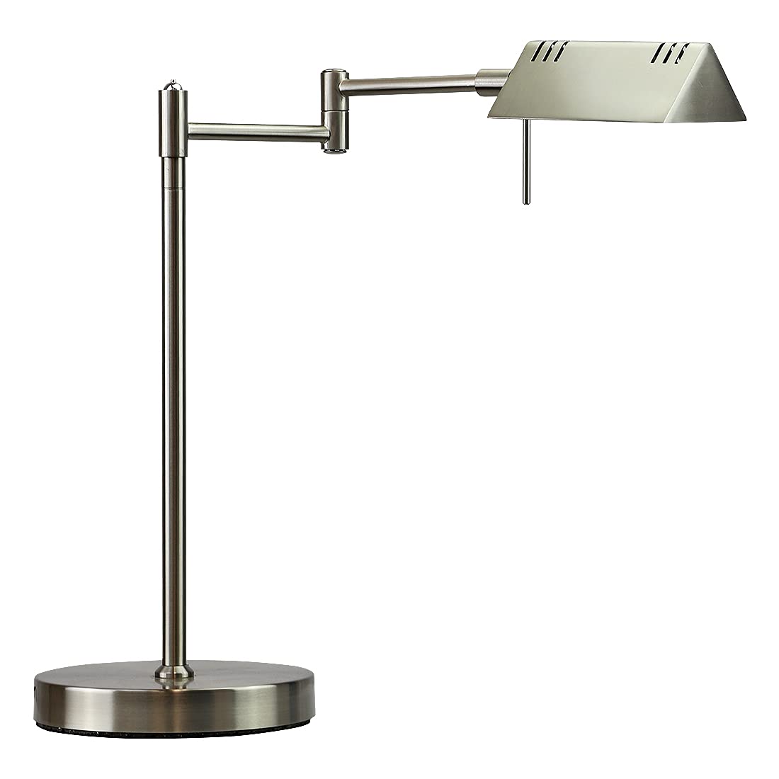 O'Bright LED Pharmacy Table Lamp - 12W Adjustable Desk Light with Full Range Dimming & 360° Swing Arms for Reading, Crafting & Office Work | ETL Certified Brushed Nickel Finish | Perfect for Home, Study & Workspace Lighting