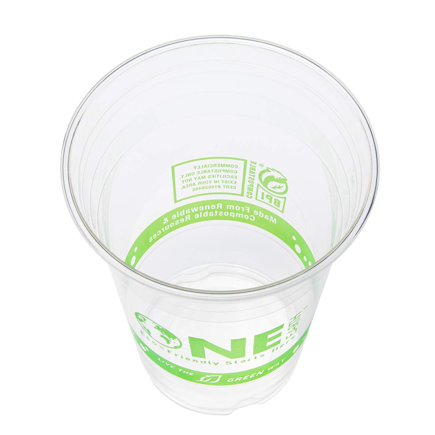 Karat Earth KE-KC16G 16 oz 100% Compostable PLA Cups (1000 Count) - Eco-Friendly Disposable Cups for Parties, Coffee Shops & Restaurants