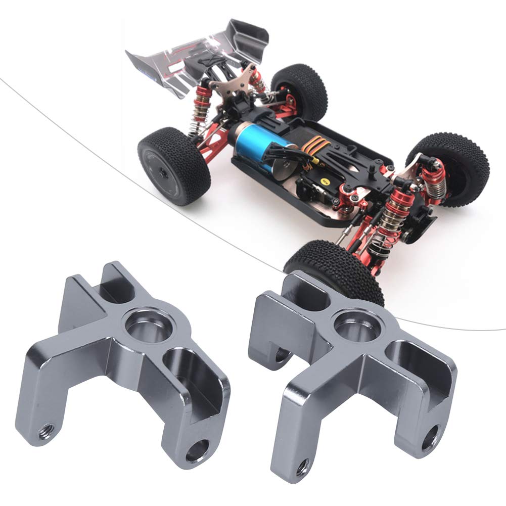 NITRIP Aluminum Alloy RC Front Wheel Seat & Steering Cup Mount - 1/14 Scale RC Car Upgrade Spare Parts (Titanium) - Perfect for RC Model Car Racing & Off-Road Driving