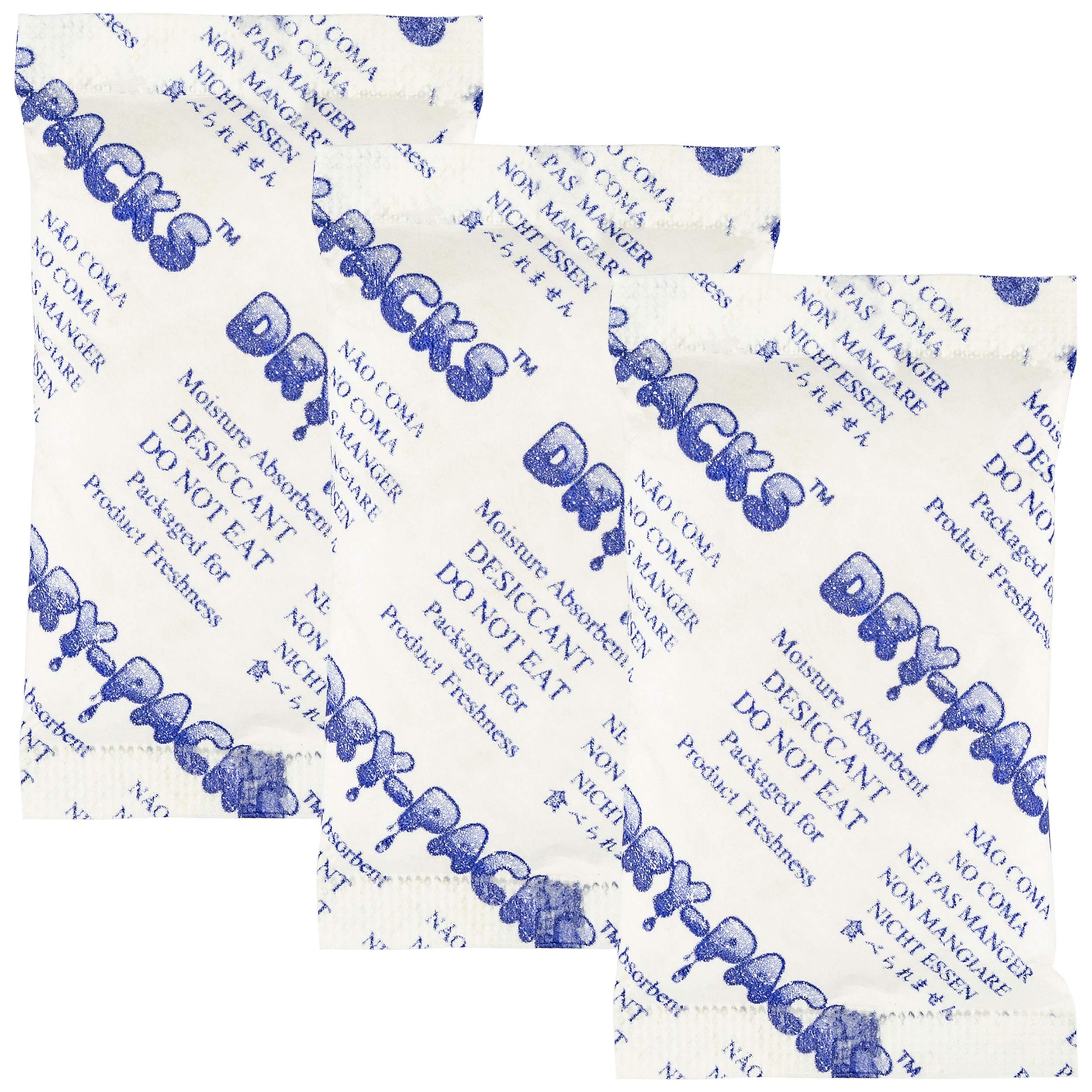Rechargeable Silica Gel Dehumidifier Packs - 10g x 30 Pack (White) | Moisture Absorber for Closets, Storage & Travel | Dry-Packs Industries Tyvek Bags