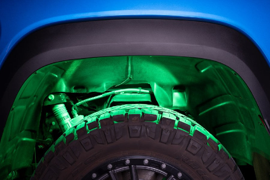 Diode Dynamics Stage Series Single Color LED Rock Light - Green for Off-Road Trucks & Jeeps | Waterproof & Durable Hookup | Perfect for Night Crawling & Outdoor Adventures
