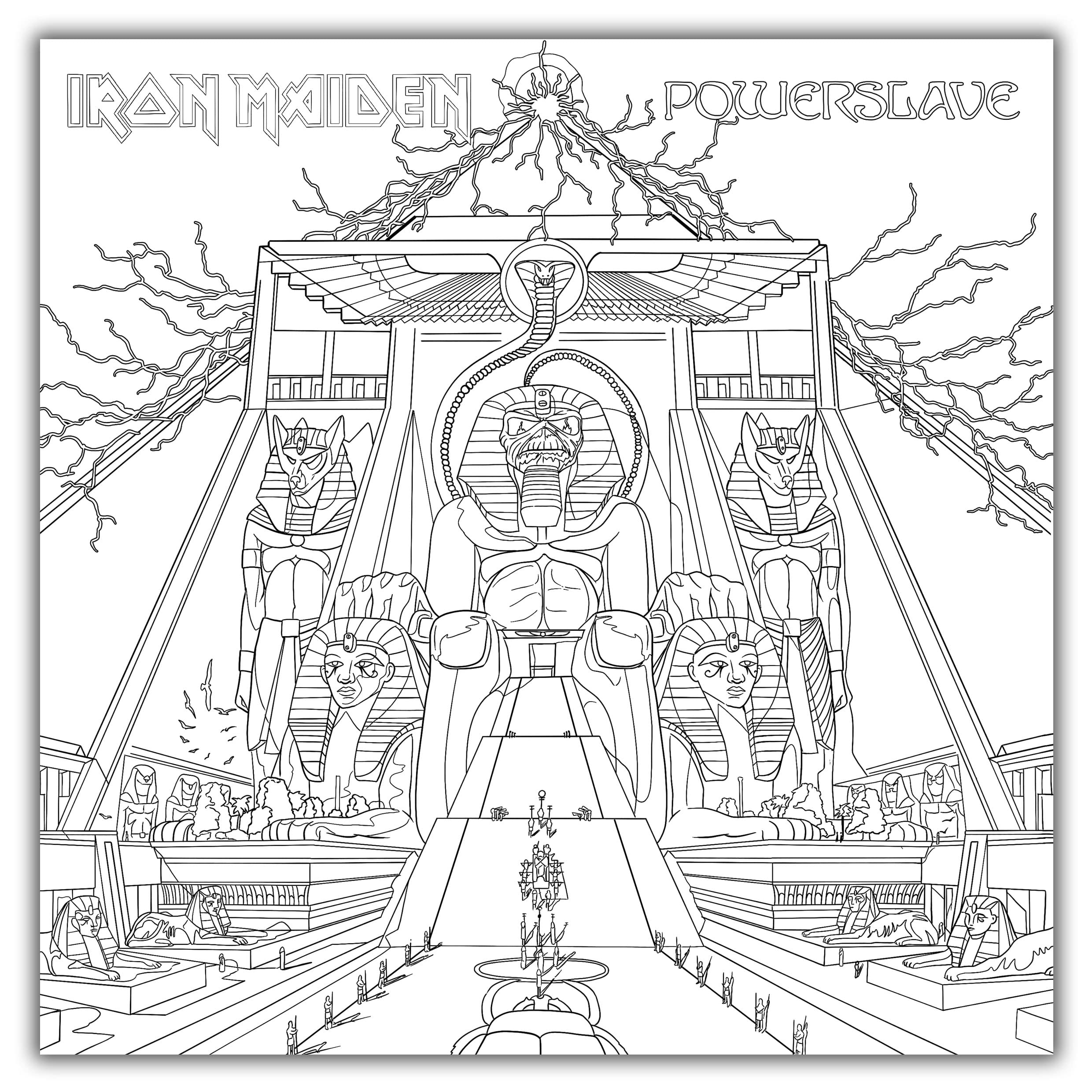 Official Iron Maiden Coloring Book - Heavy Metal Band Art Therapy for Adults & Teens - Perfect Gift for Music Fans & Stress Relief Activity