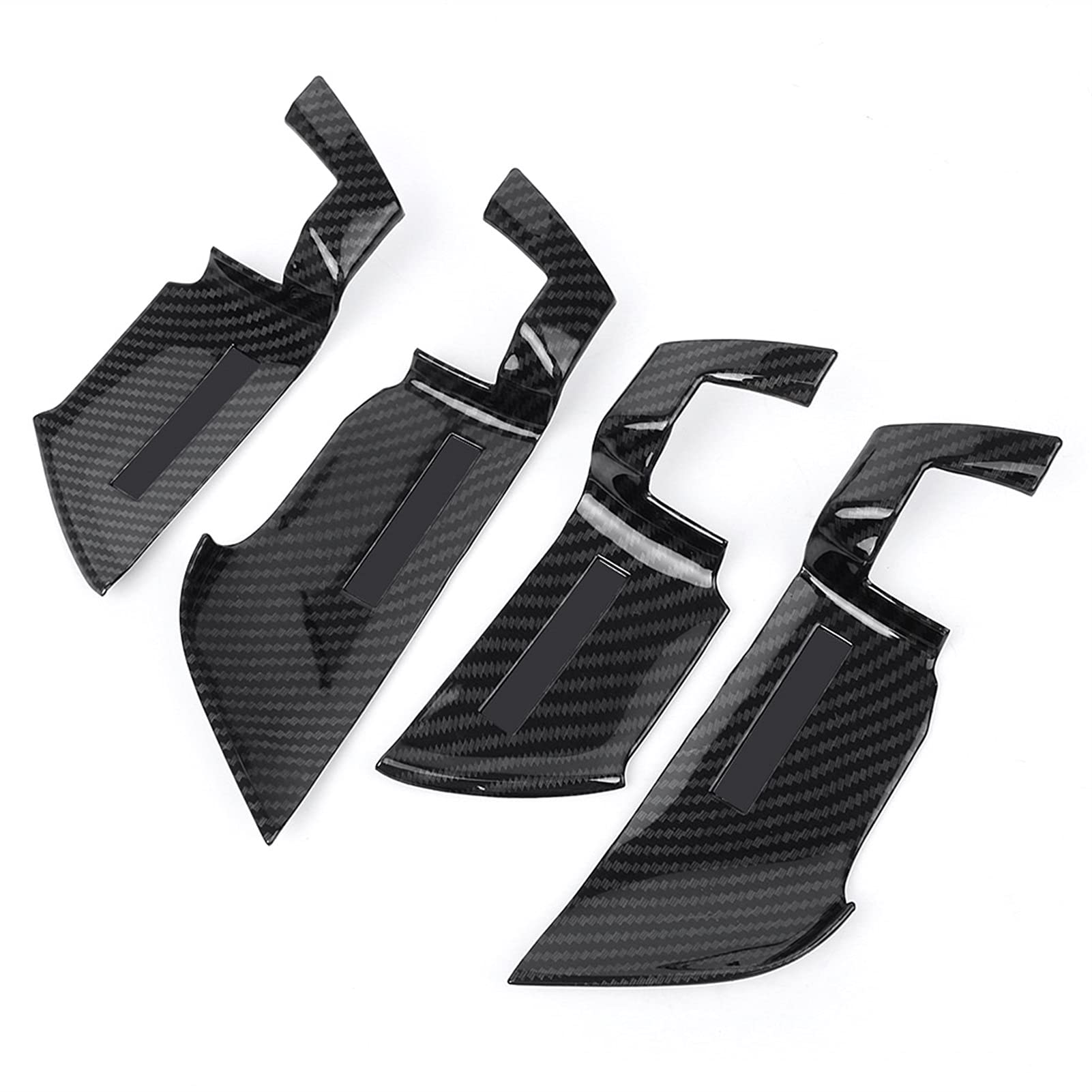 Carbon Fiber Car Interior Door Handle Bowl Cover & Frame Sticker Set (4Pcs) - Compatible with 2018 Honda Accord - Premium Car Accessories for Interior Decoration & Protection - Perfect for Daily Commute & Road Trips