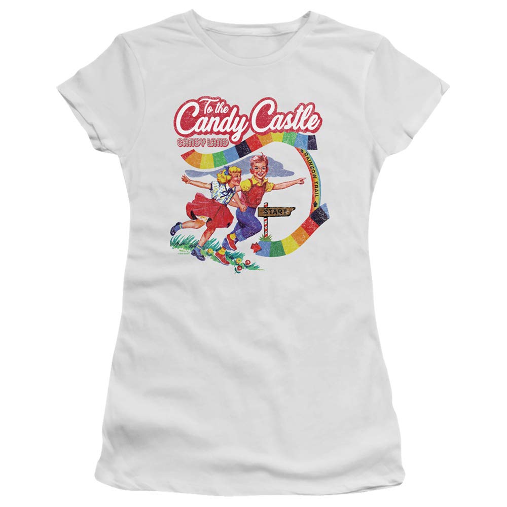 Candy Land to The Candy Castle Juniors' Sheer Fitted T-Shirt - Cute & Comfortable Girls' Tee for Casual Wear, Parties & Everyday Outfits