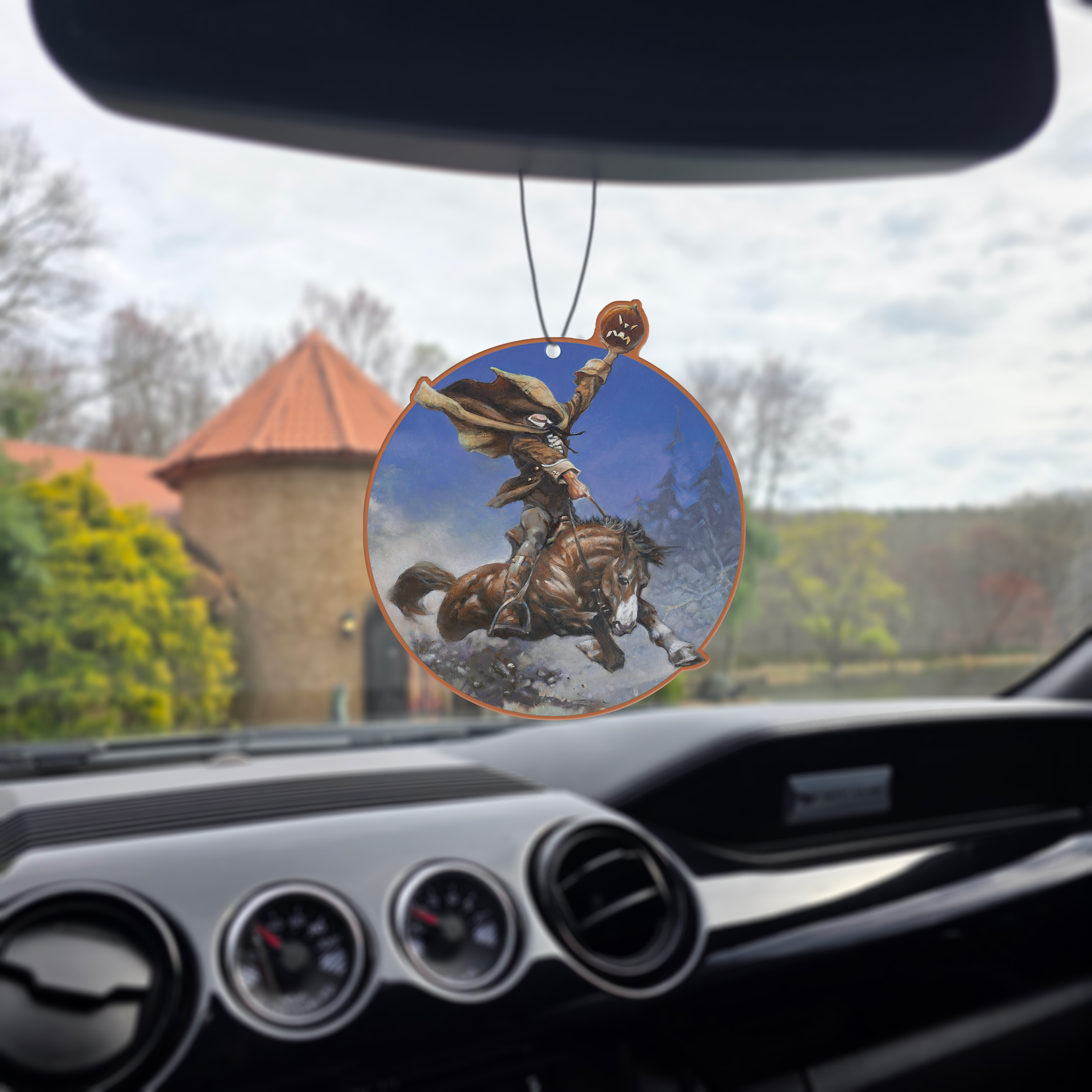 Headless Horseman Car Air Freshener - Spooky Cinnamon Scent for Halloween Decorations & Car Interior