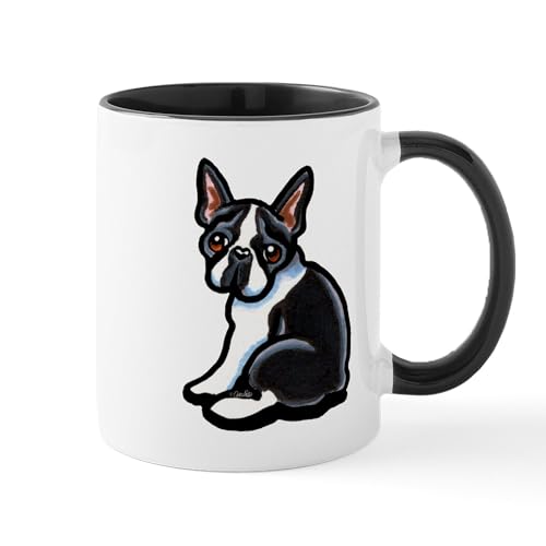 White/Black Inside - Cute Boston Terrier Mug