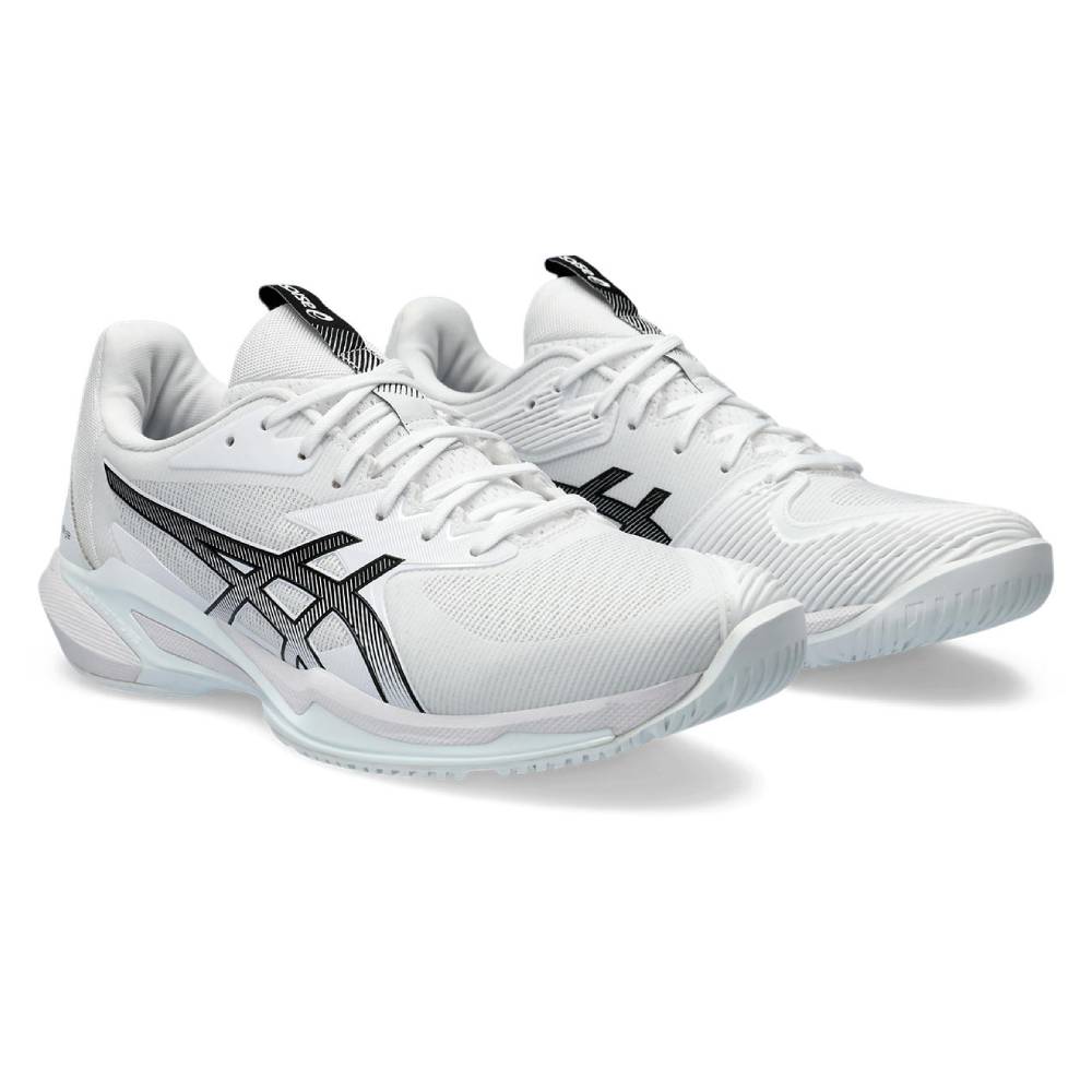 ASICS Solution Speed FF 3 Men's Tennis Shoes - Lightweight Performance Court Shoes for Men (White/Black) | Ideal for Competitive Tennis Matches & Training Sessions