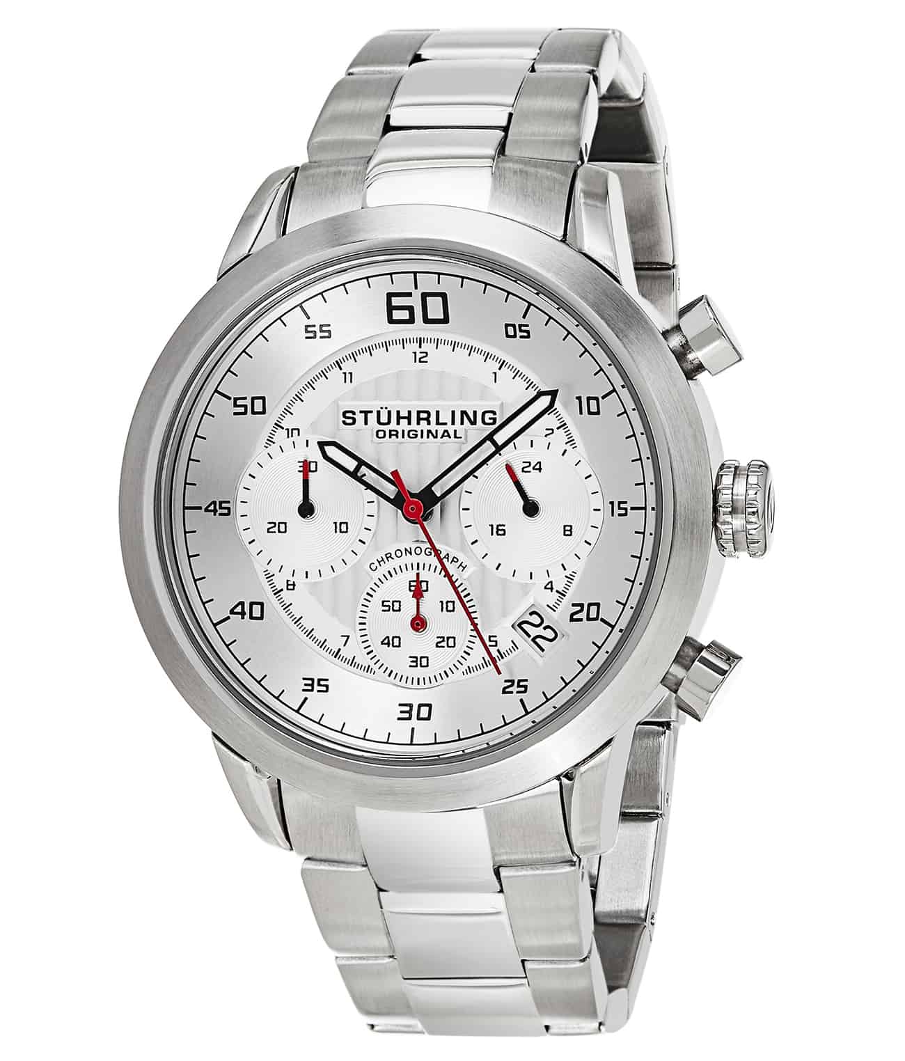 Concorso 816 GMT Quartz 42mm Chronograph Watch for Men - Waterproof Stainless Steel Analog Wristwatch - Perfect for Business, Travel & Sports