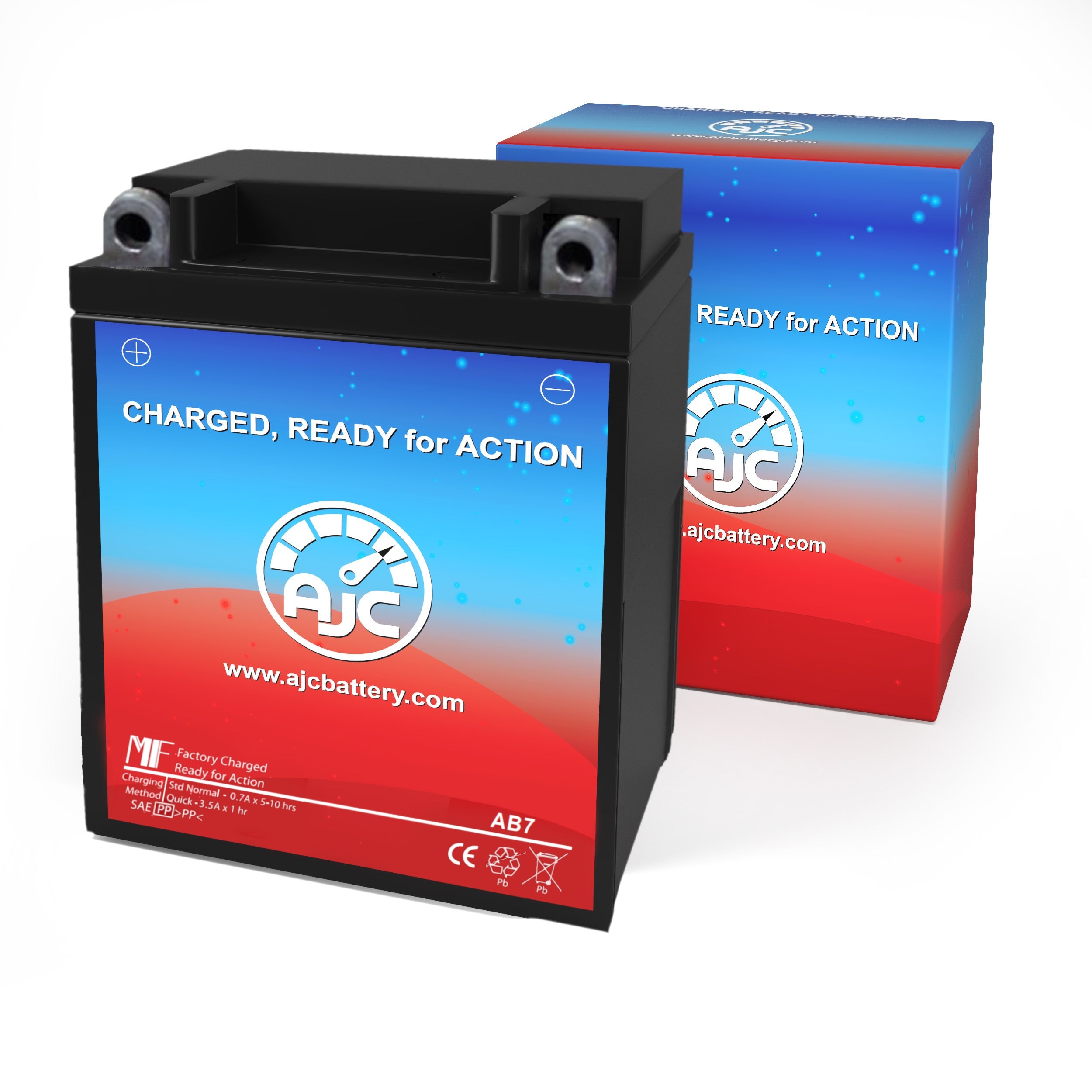 AJC 7A Powersports Battery Replacement - High Performance ATV, Motorcycle & UTV Battery - Perfect for Off-Road Adventures and Outdoor Power Sports