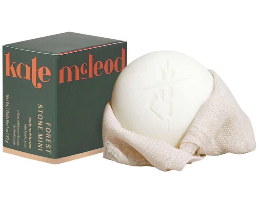 Kate McLeod Mini Forest Stone Solid Body Moisturizer - Natural Hydrating Lotion Bar for Dry Skin - Perfect for Travel, Gym & Daily Skincare Routine