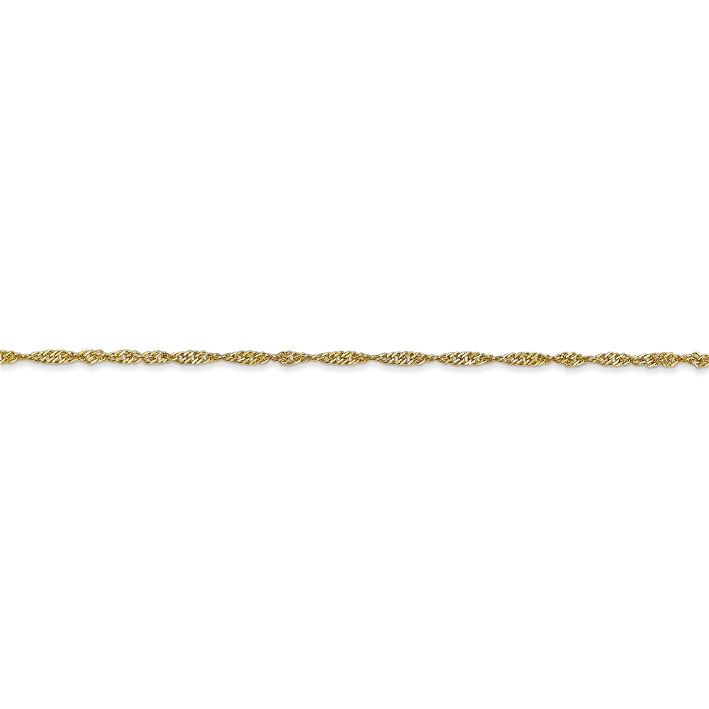 10K Solid Yellow Gold 1.4mm Singapore Chain Necklace for Women - Dainty Minimalist Jewelry Gift for Her, Perfect for Everyday Wear & Special Occasions