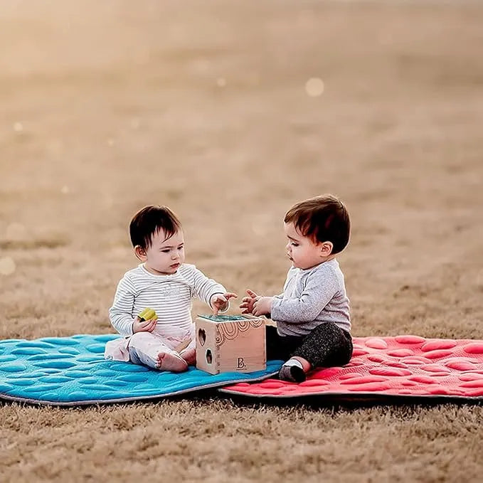Sleep Lily Pad Playmat - Soft & Safe Baby Play Mat for Floor Time, Tummy Time & Crawling - Pacific Blue - Perfect for Nursery, Daycare & Home Play Areas