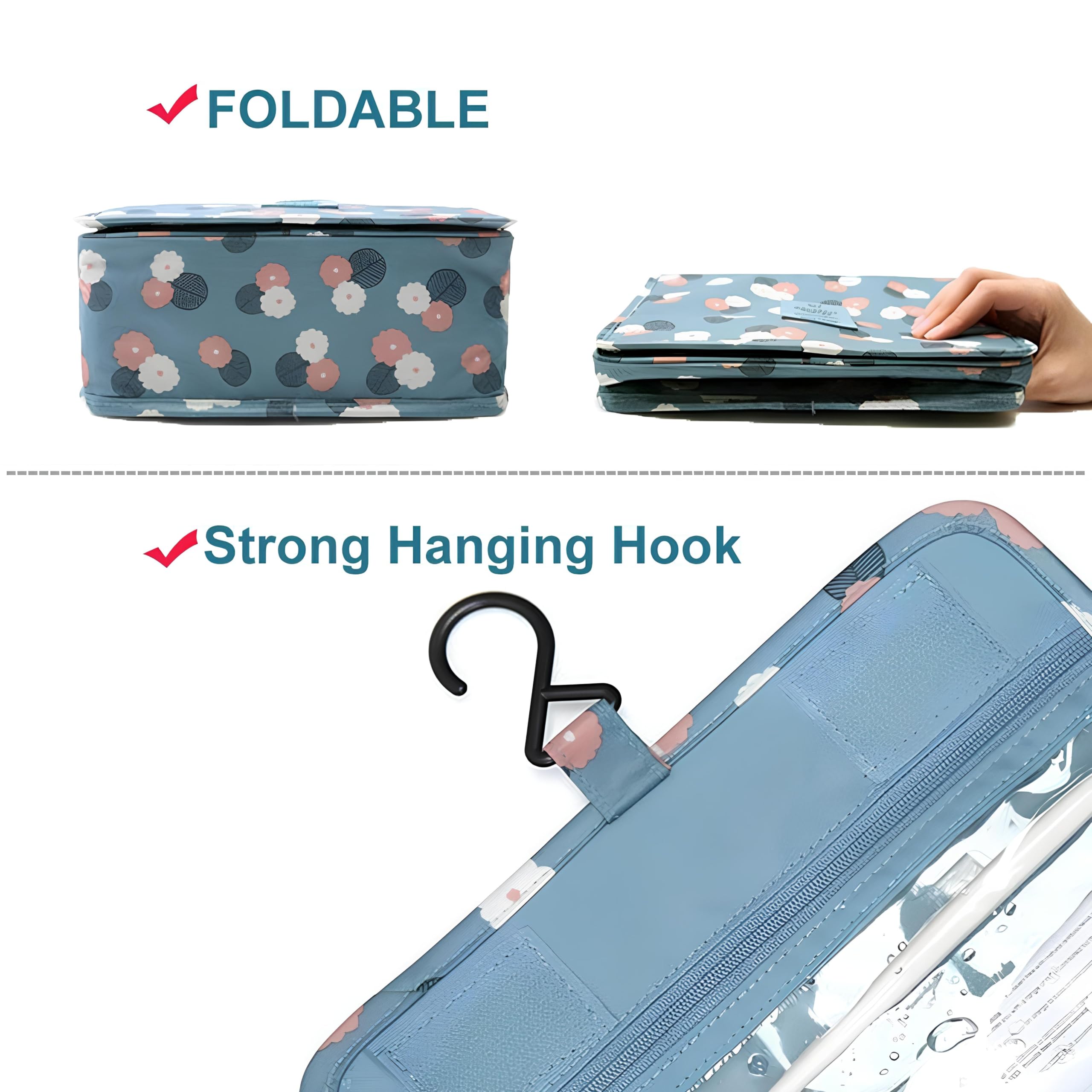 Electro Wolf Waterproof Hanging Toiletry Bag for Travel - Multi-Function Cosmetic & Makeup Organizer (Multiple Colors) - Perfect for Women's Travel Essentials, Gym, Camping & Daily Use