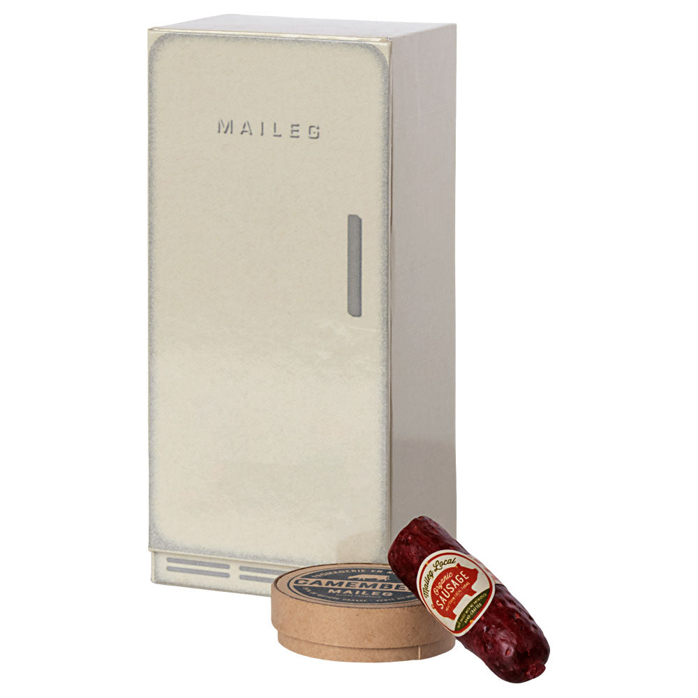 Maileg Cooler Fridge - Stylish Insulated Mini Fridge in Off White | Perfect for Dorm Rooms, Bedrooms & Small Spaces