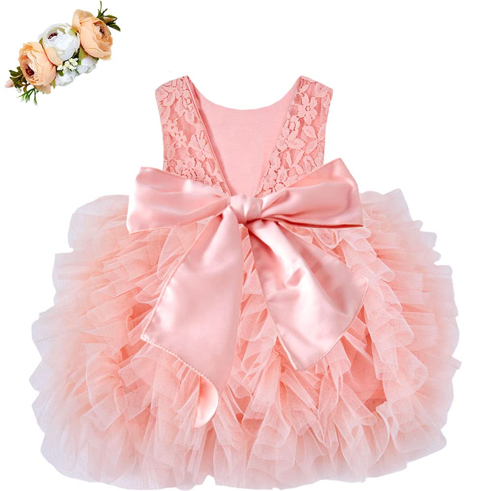 Cilucu Girls Tutu Dress for Toddlers - Vintage Princess Tulle Party Dress with V Back Bow - Perfect for Birthday, Flower Girl, Pageant & Special Occasions