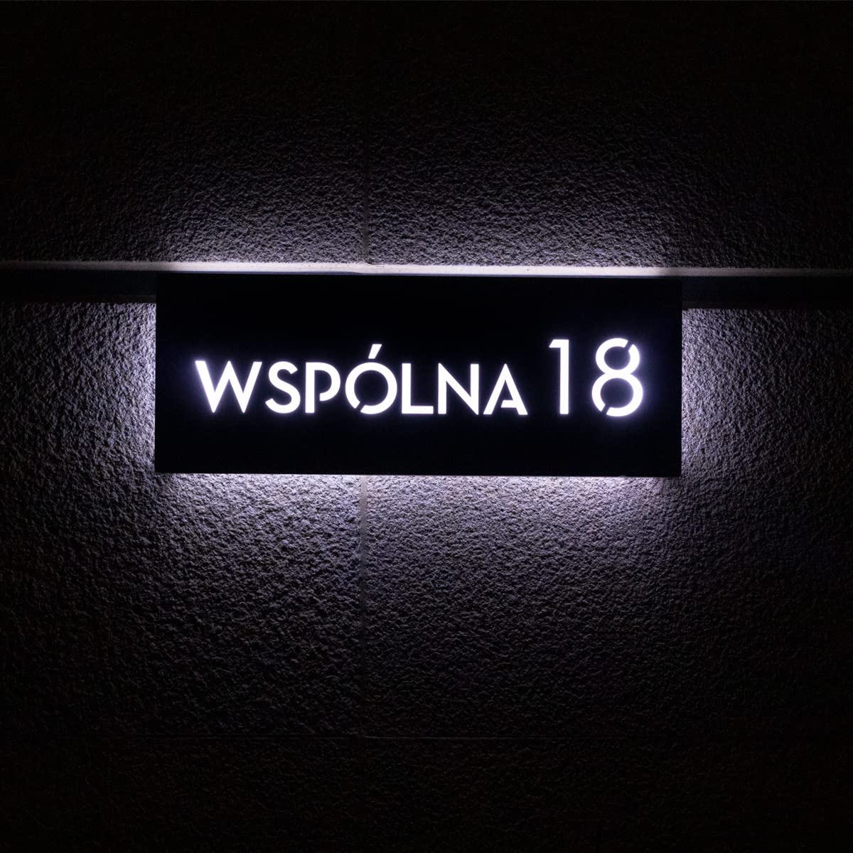 **Illuminated LED House Address Sign - Modern Custom House Numbers Plaque for Outdoor Use (White Light) - Perfect for Front Door, Porch, or Mailbox Visibility**