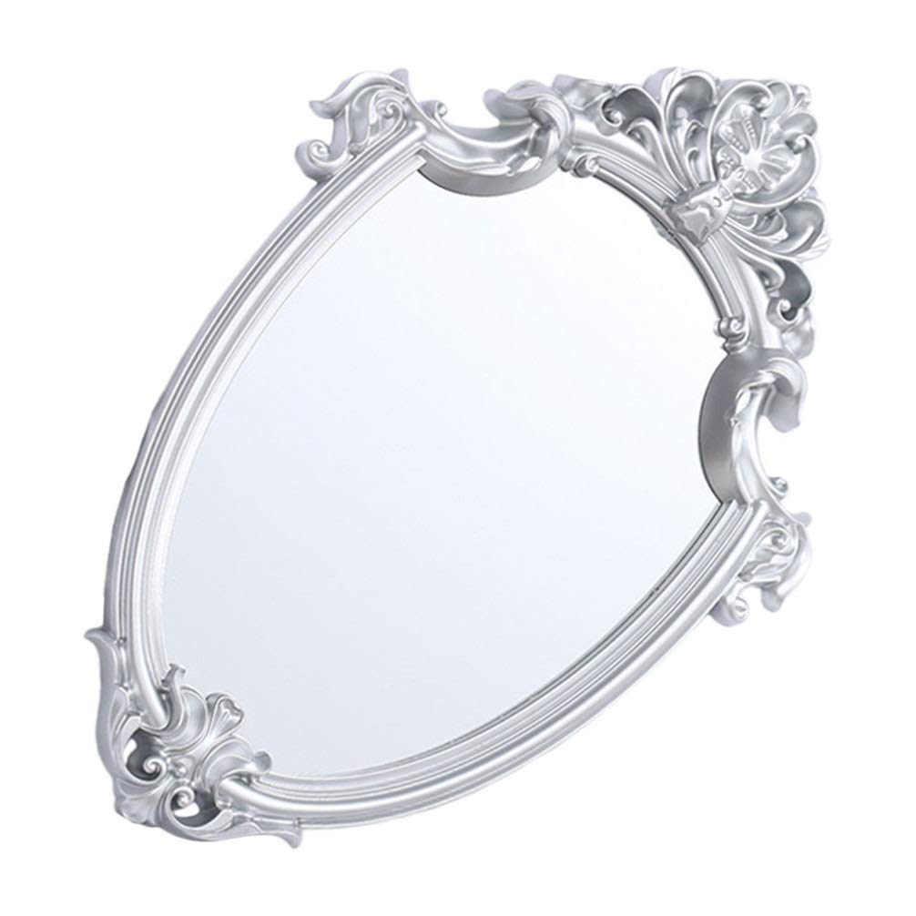 Vintage Round Wall Mirror - Royal Gold Full-Length Makeup Vanity Mirror with Elegant Frame for Bathroom, Bedroom & Dressing Room | HEMOTON Retro Wall Mounted Mirror for Home Decor & Makeup Application