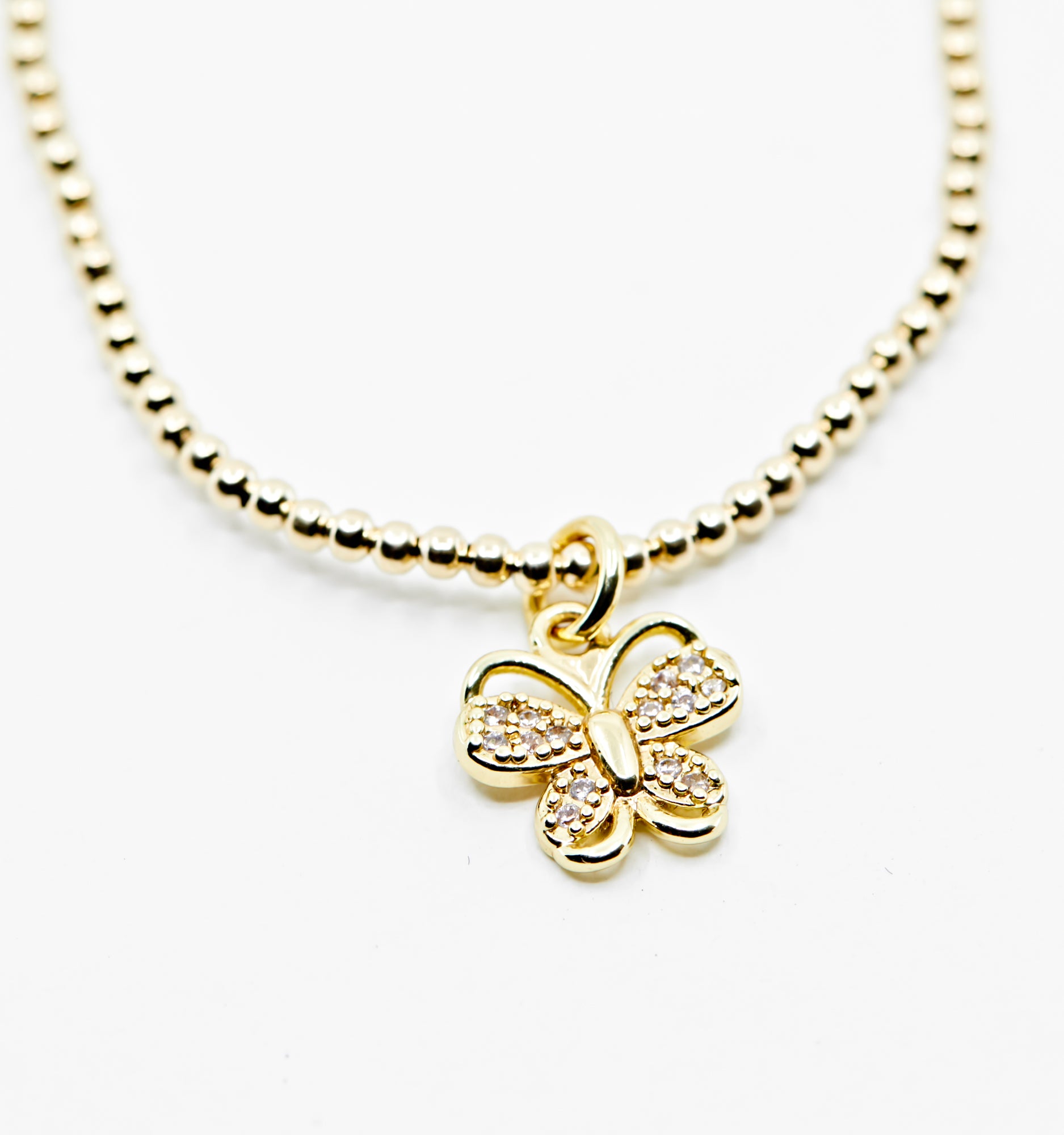 Butterfly Charm Bracelet with Ball Chain - Elegant Jewelry for Women, Girls - Perfect for Gifts, Parties, and Everyday Wear