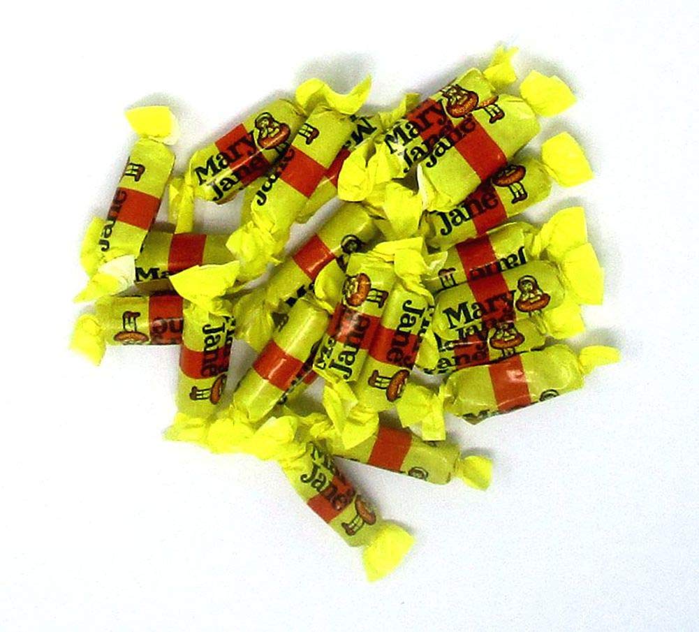Mary Jane Candy 2 lbs - Classic Peanut Butter Chews - Bulk Halloween Candy, Party Favors & Office Treats