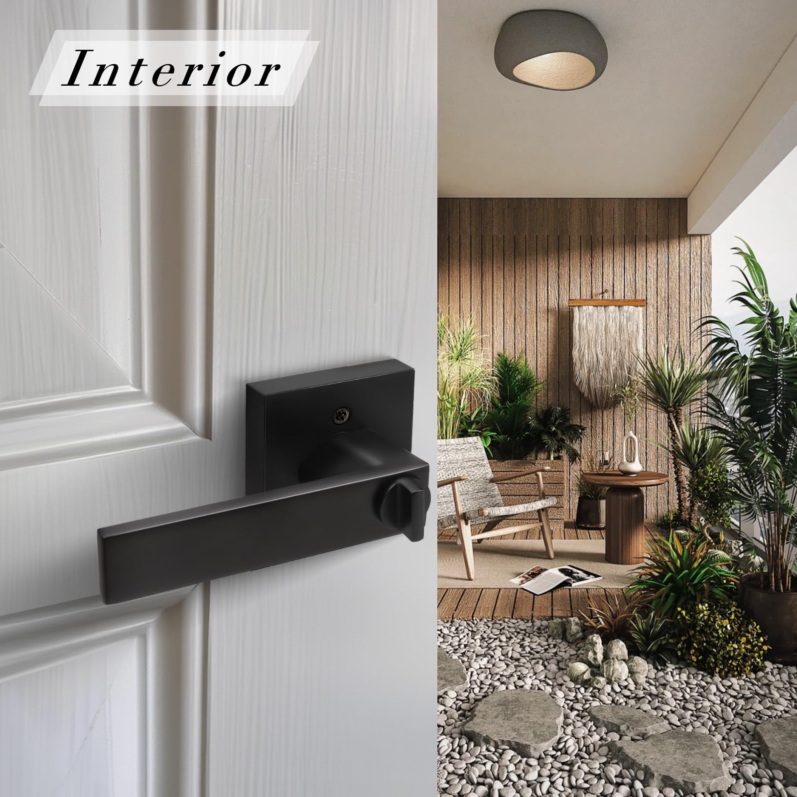 Heavy Duty 6-Pack Keyless Door Levers - Interior Passage for Pantry & Utility Rooms