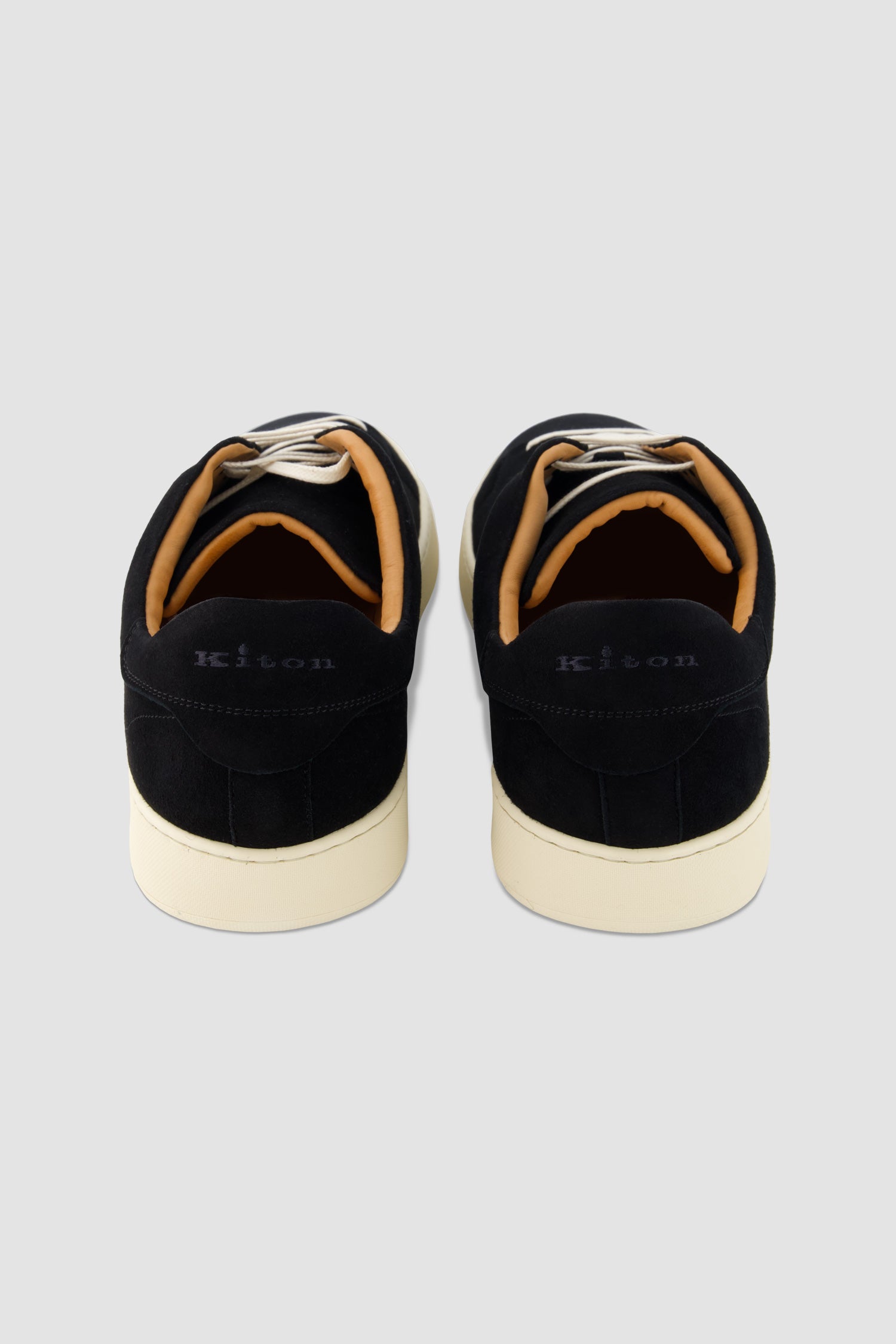 Kiton Black Canvas Sneakers for Men - Comfortable Casual Shoes for Walking, Travel & Everyday Wear