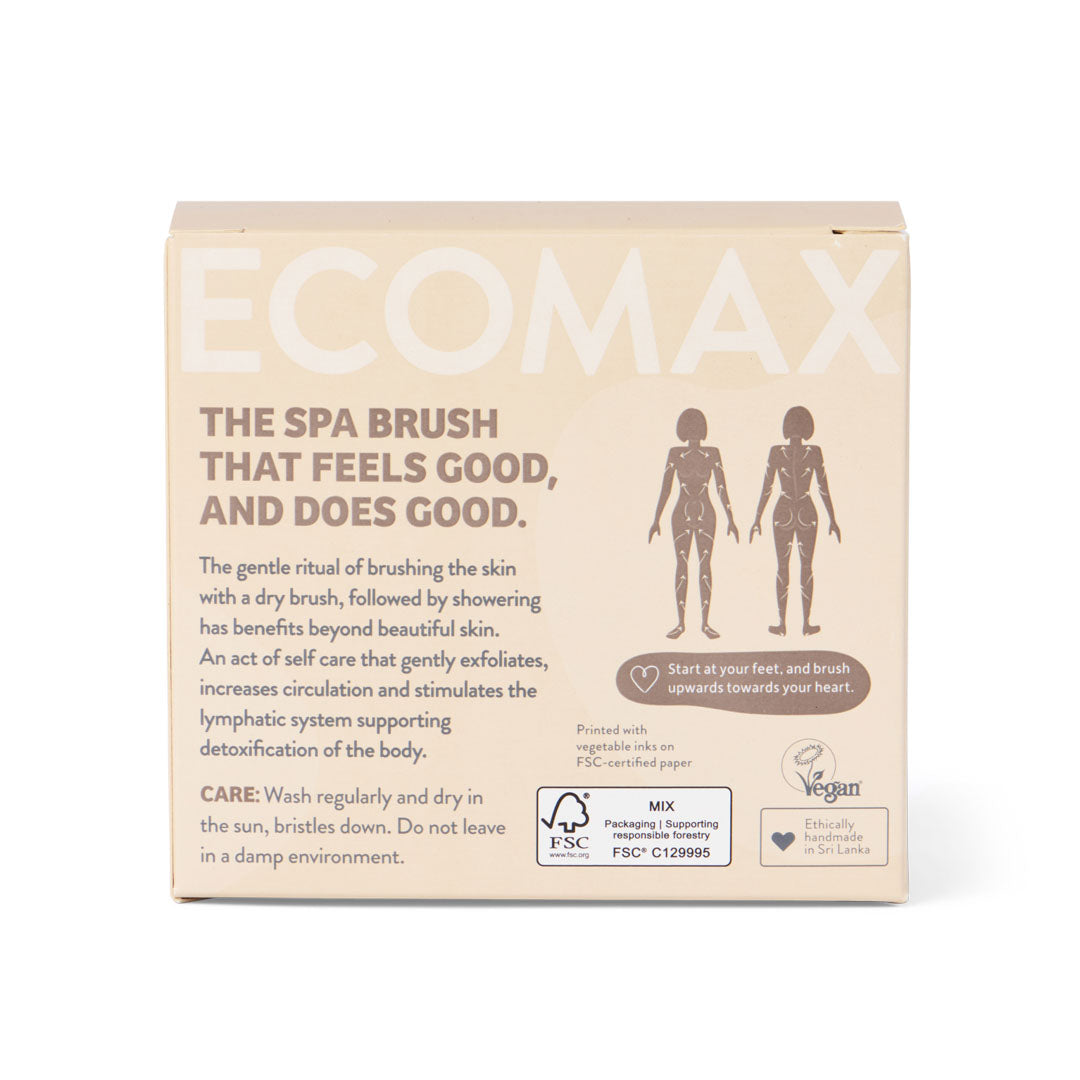 EcoMax Spa Round Body Brush - Exfoliating & Massaging for Smooth Skin - Perfect for Shower, Bath & Self-Care Routine