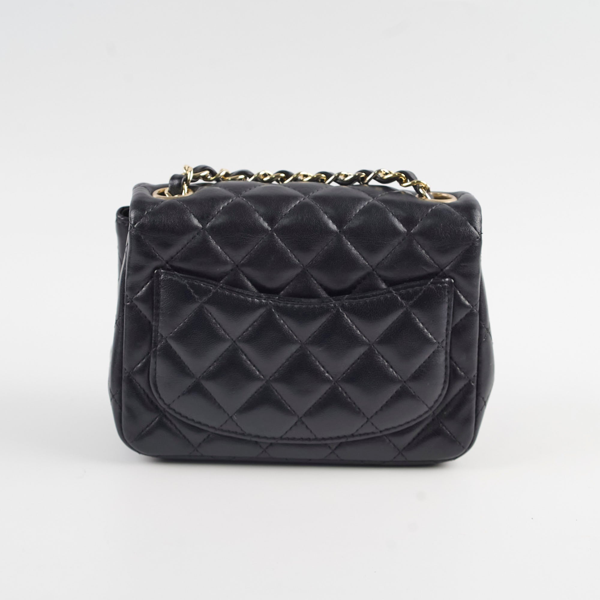 Chanel Mini Square Black Leather Flap Bag with Microchip - Perfect for Evening Parties, Date Nights & Luxury Gift Giving