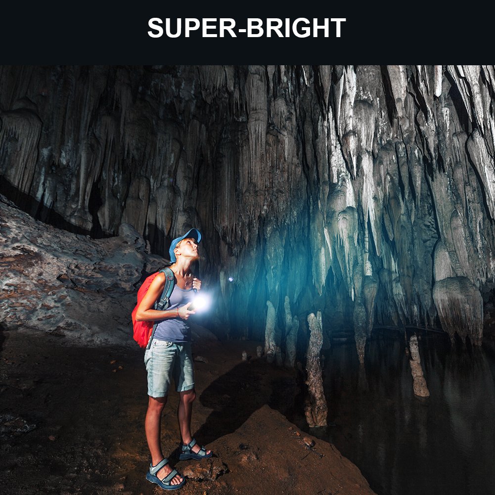 RISEMART Mini LED Flashlights (4 Pack) - Ultra Bright Waterproof Pocket Flashlight with Clip for Hiking, Camping, Emergency & Outdoor Adventures - Compact 3.5 Inch EDC Light for Keychain, Car, Home & Survival Kits