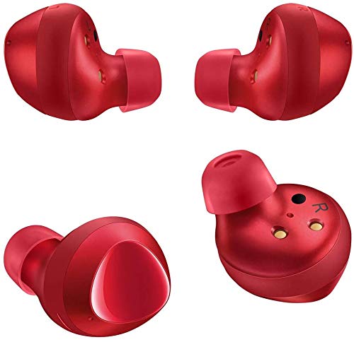 Samsung Galaxy Buds+ R175N True Wireless Earbuds with ANC, 22H Battery - Red (Renewed) | Noise Cancelling Bluetooth Headphones for Gym, Running & Travel