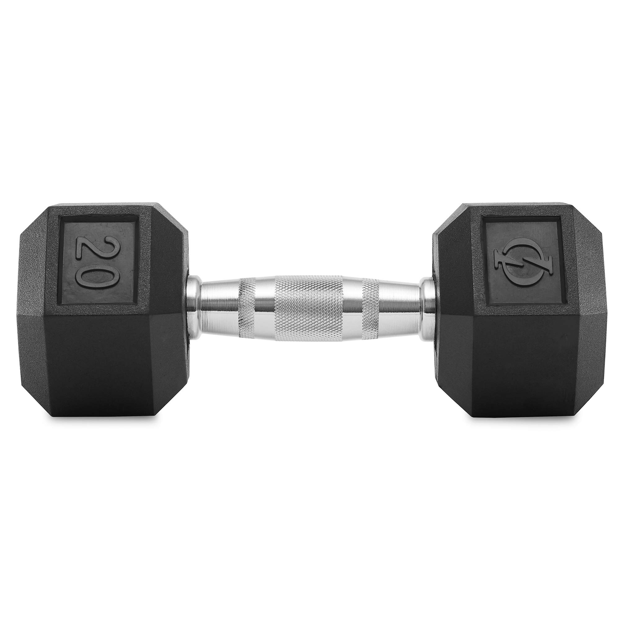 Philosophy Gym Rubber Coated Hex Dumbbell Hand Weights - Pair for Strength Training, Home Gym & Fitness Workouts | Non-Slip Grip for Weight Lifting & Cross Training