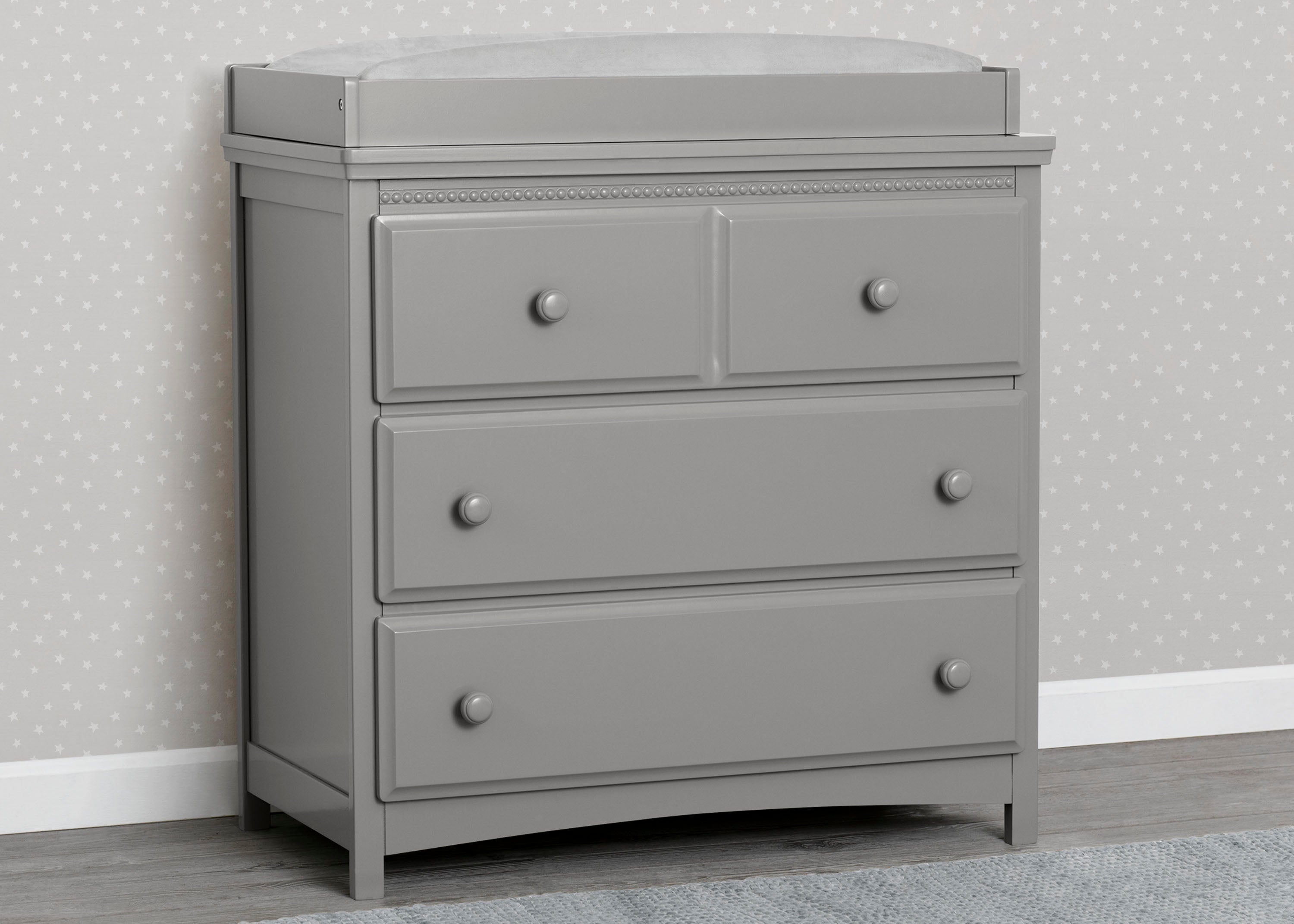 Emerson 3-Drawer Baby Dresser with Changing Table Top | Sturdy Nursery Furniture with Interlocking Drawers | Perfect for Baby Room Organization & Diaper Changing Station