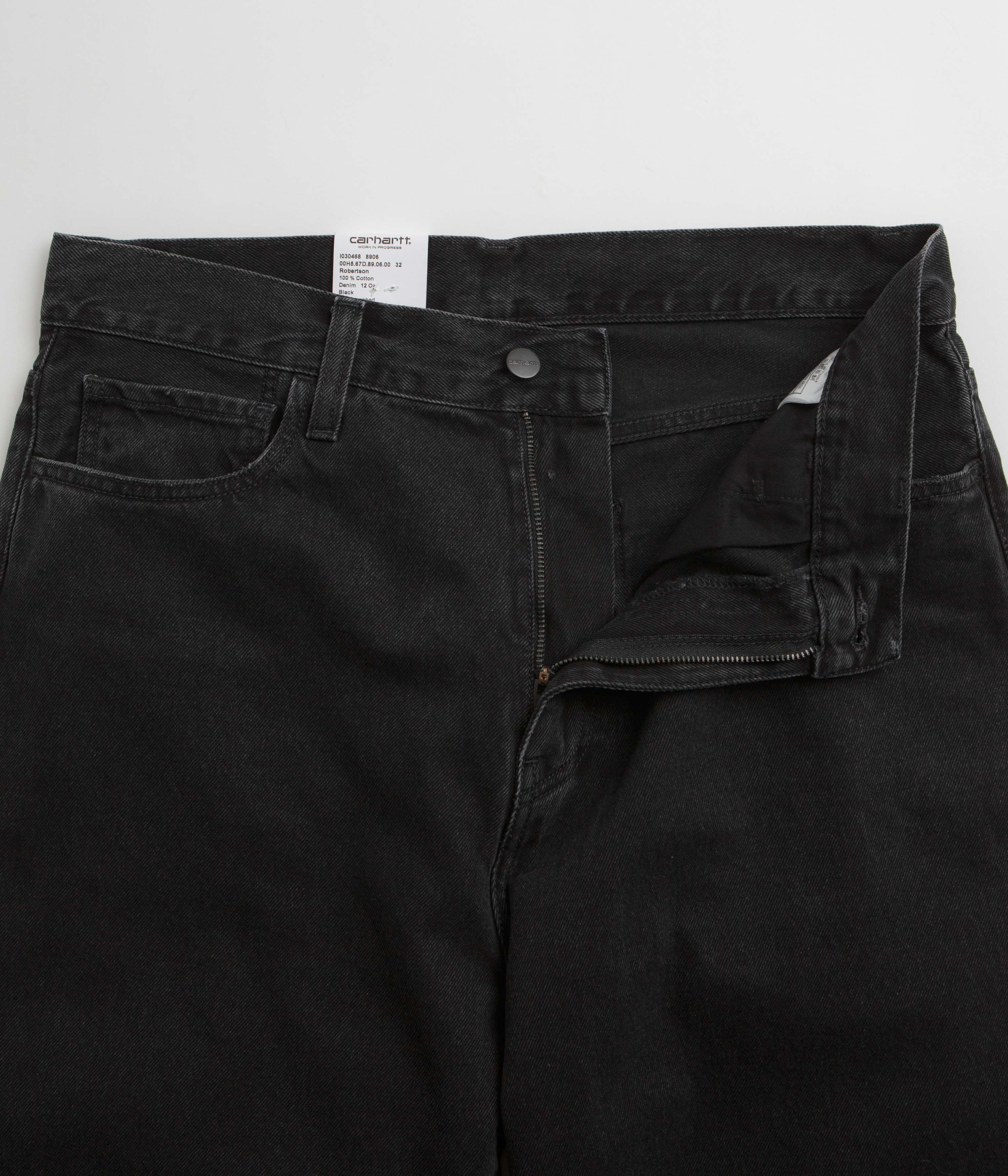 Carhartt Landon Pants for Men - Black Stone Washed Work Pants | Durable & Comfortable for Construction, Outdoor Work & Casual Wear