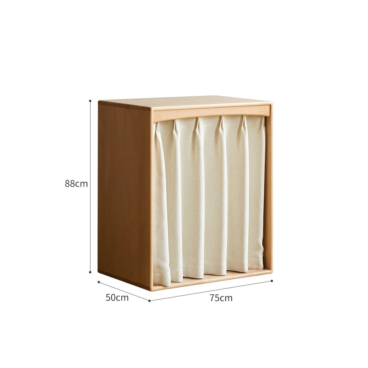 Solid Wood Beech & Rubber Kids Wardrobe - Multi-Functional Storage Cabinet for Bedroom, Nursery, and Playroom Organization