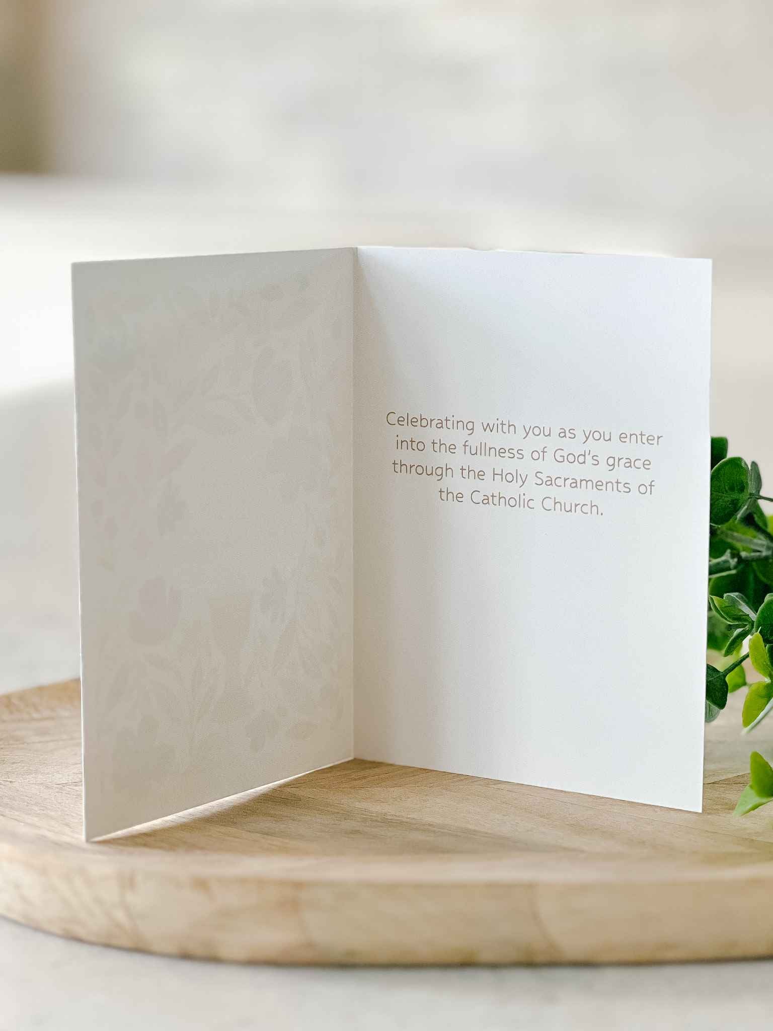 Welcome Home RCIA Greeting Card - Blue Religious Baptism Invitation - Perfect for Catholic Sacraments & Church Celebrations