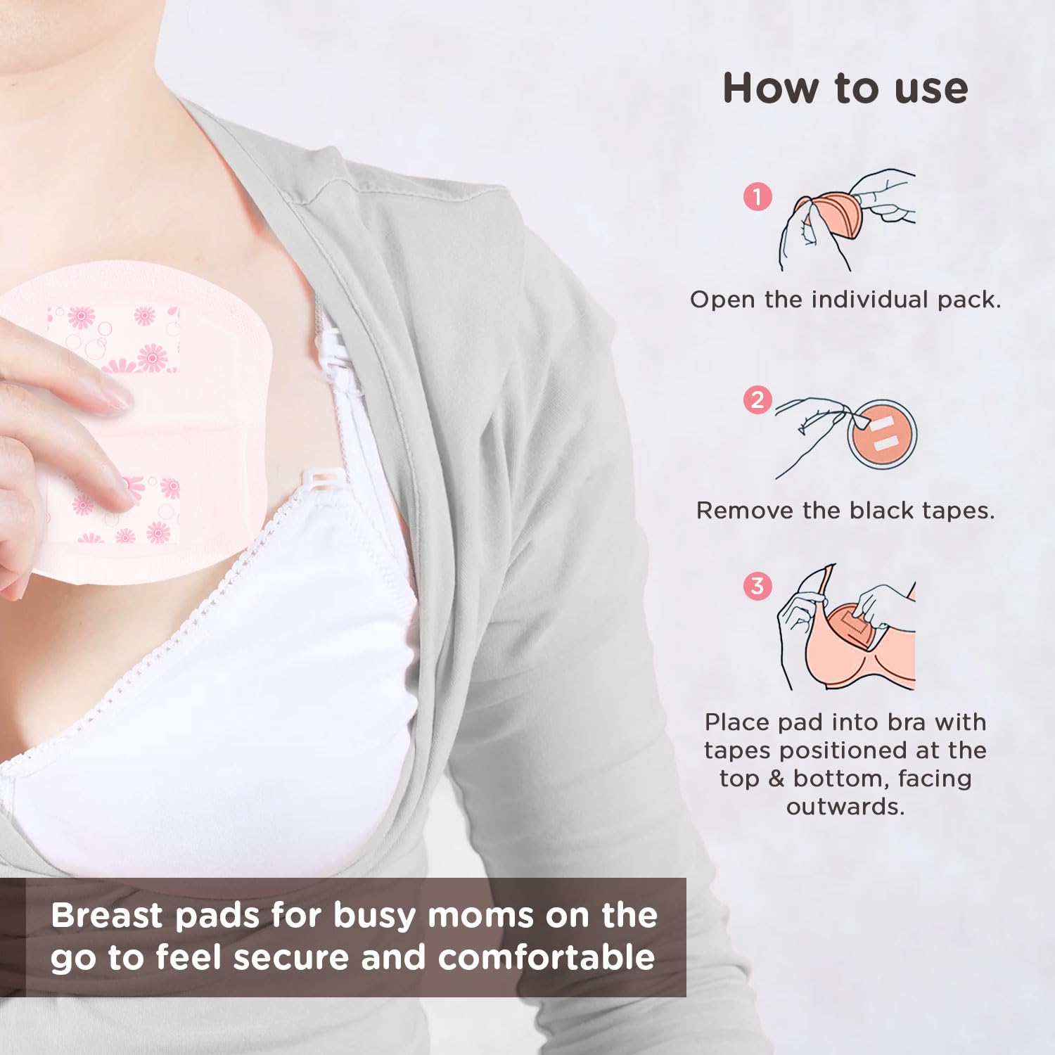Mee Mee Disposable Nursing Breast Pads 24 Pcs - Ultra Thin Honeycomb Design with Leak Guard | Super Absorbent & Soft Cotton Maternity Pads for Breastfeeding Moms | Compact & Discreet for Day & Night Use | Perfect for Work, Travel & Daily Comfort