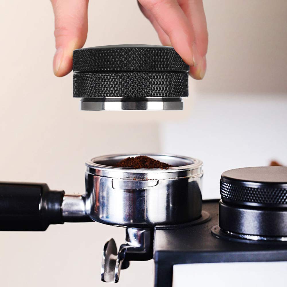 Premium Stainless Steel Coffee Tamper - Durable Black Espresso Tamper for Barista & Home Use | Rustproof & Portable Coffee Accessory | Perfect for Coffee Shops, Home Brewing & Gifts