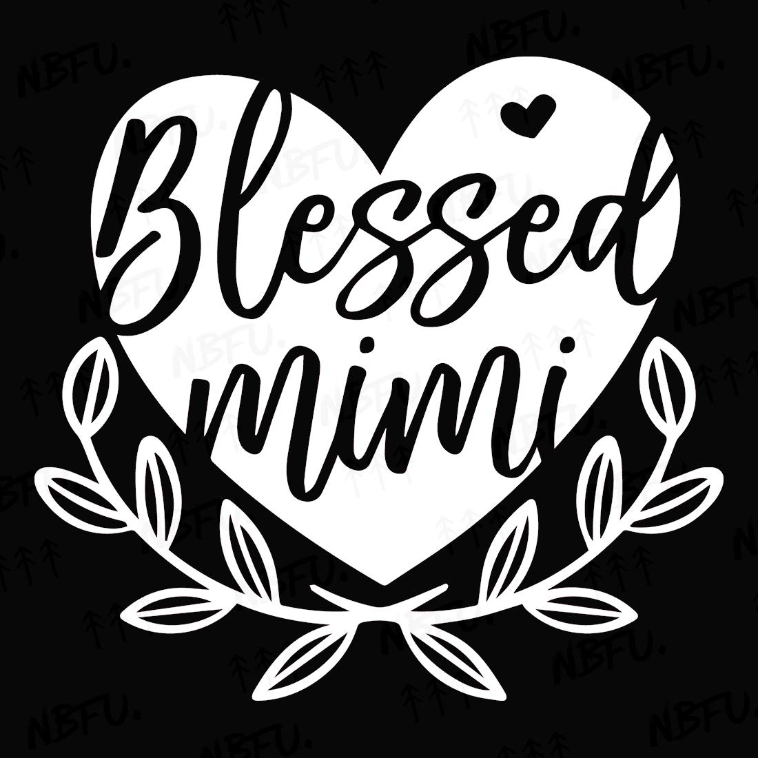 Blessed Mimi Quote (White) - Set of 2 Premium Waterproof Vinyl Decal Stickers for Laptop, Phone, Helmet, Car Window, Mug & Wall Decor - Perfect for DIY Projects, Gift Giving & Home Office Decoration