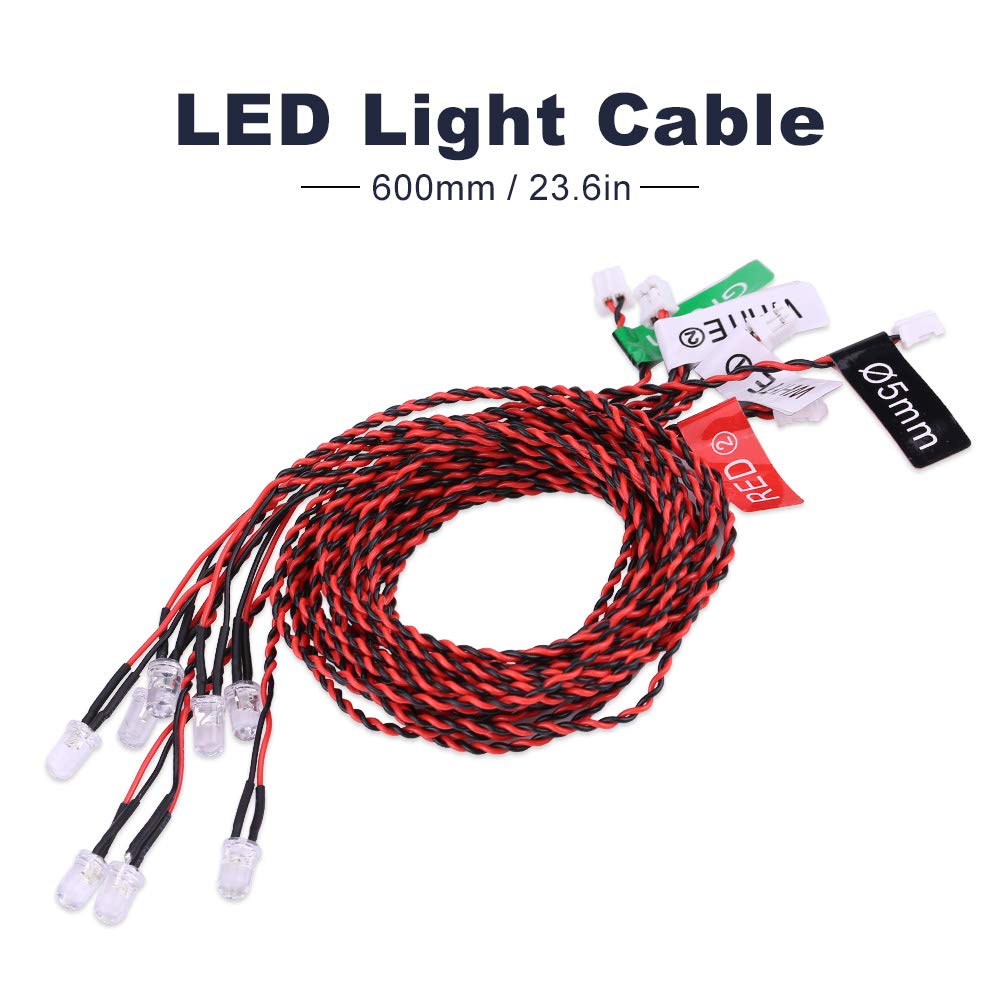 RC Plane LED Navigation Light Kit - 8 LED Flashing Light System for RC Airplanes & Helicopters | Realistic Simulation Lights for RC Aircraft Models | Perfect for Night Flying & Scale Model Displays