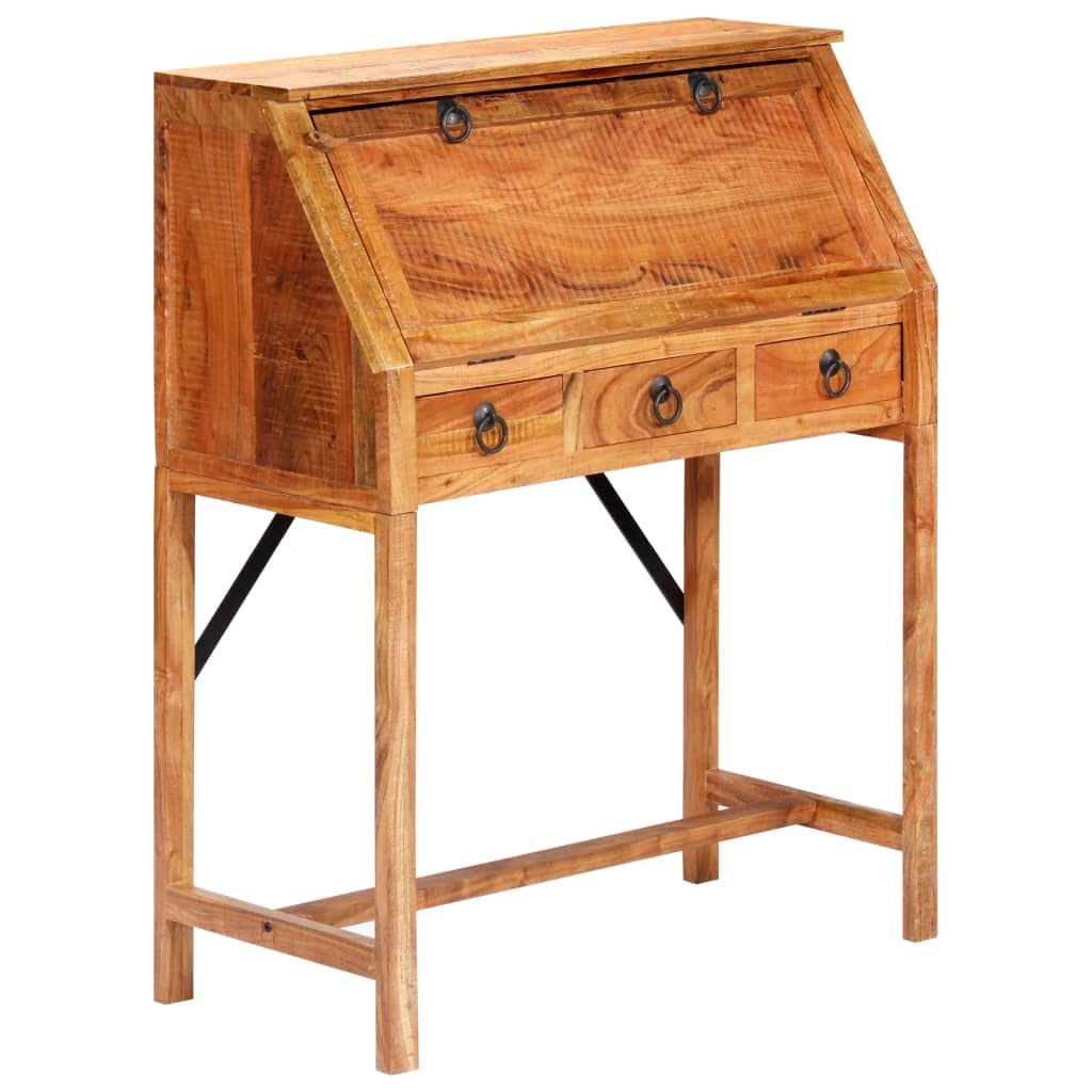 TYMMC Solid Acacia Wood Writing Desk - 17.8