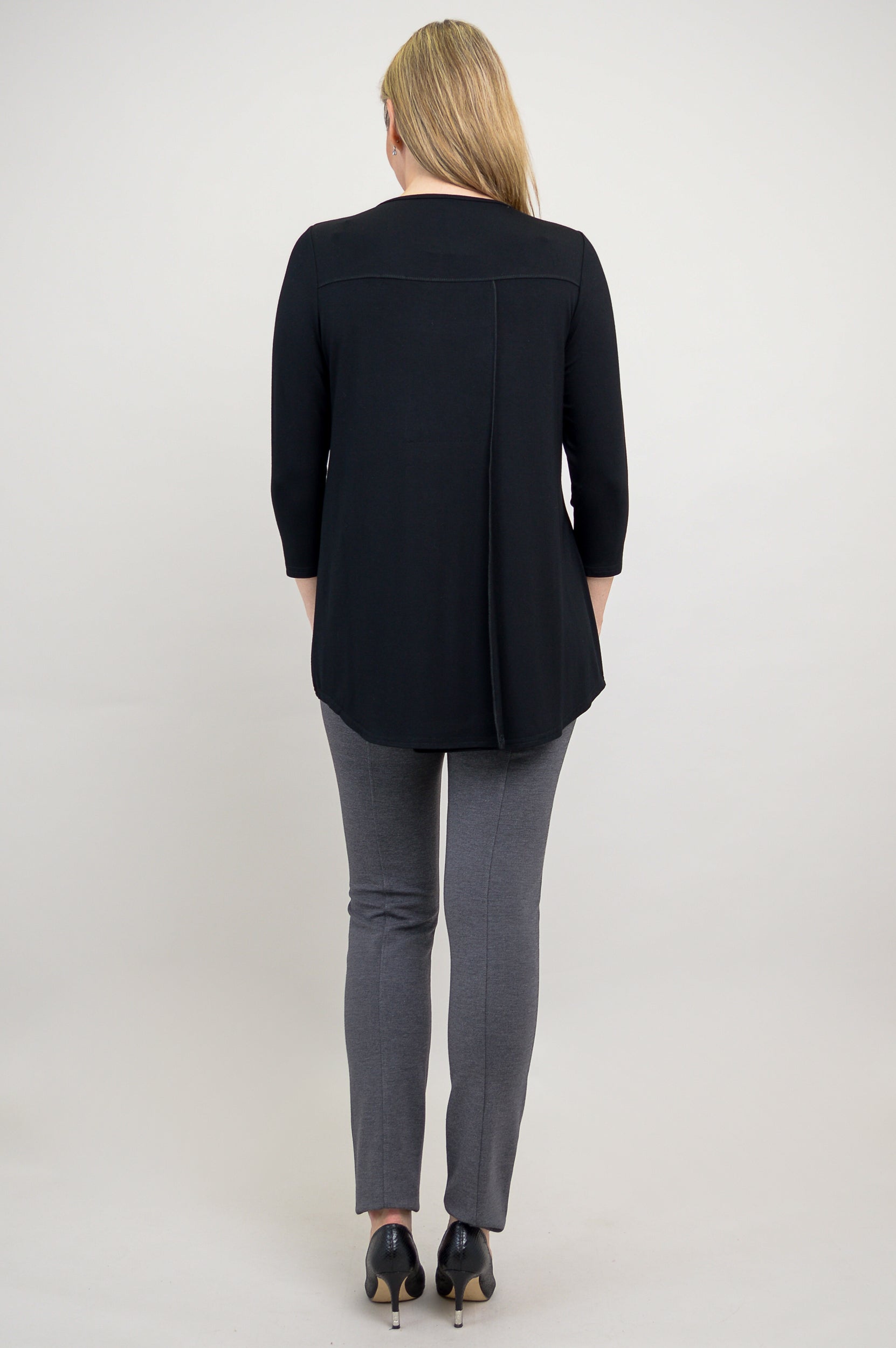Franny Top - Soft Bamboo Fabric Women's Blouse in Black | Perfect for Casual Wear, Office Outfits & Summer Dressing