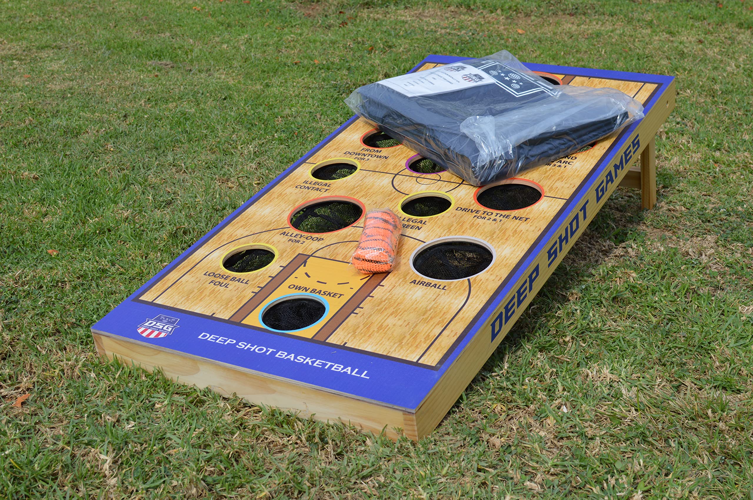 Best Basketball Bean Bag Toss Game Set - Outdoor & Indoor Cornhole Game for Kids & Adults - Perfect for Backyard Parties, BBQs, and Family Fun