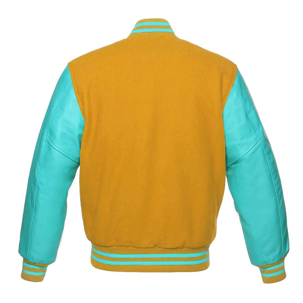 Premium Wool & Genuine Leather Varsity Jacket - Baseball Letterman Bomber for School & College | Stylish Outerwear for Sports, Casual Wear & Campus Fashion
