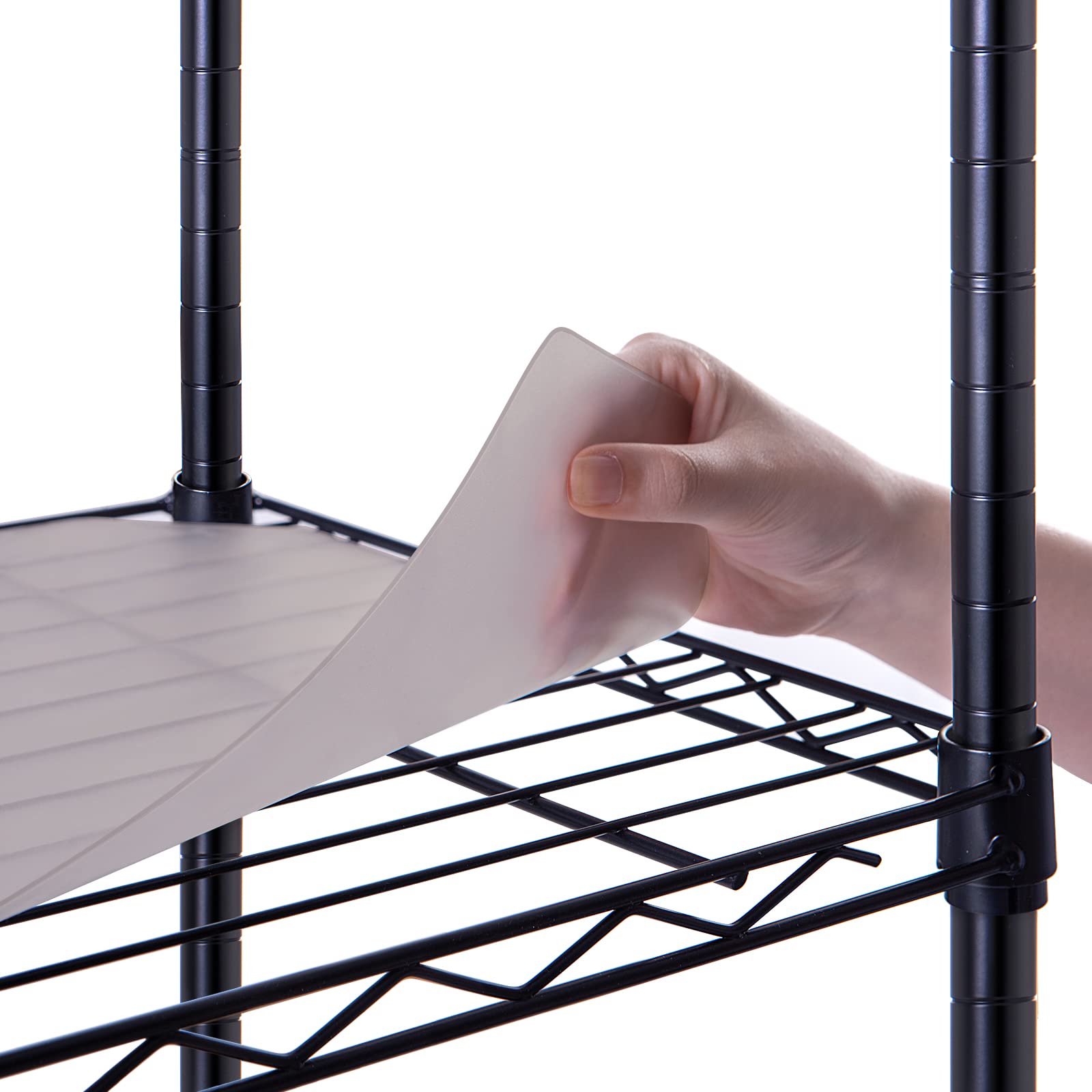 Poofzy Non-Adhesive Plastic Shelf Liners for Wire Shelving - 14